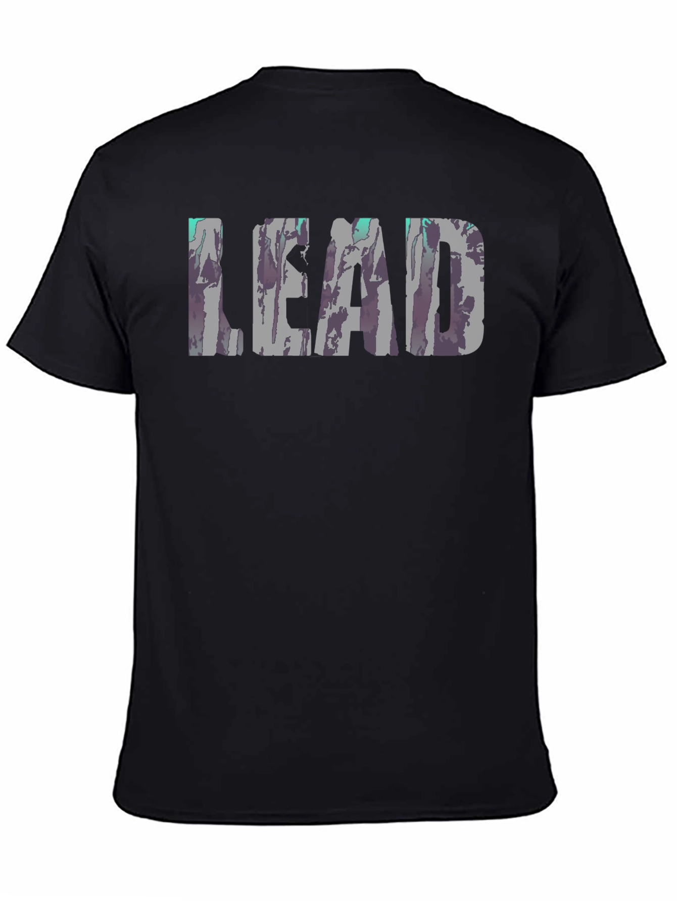 LEAD Graphic Print Black T-Shirt