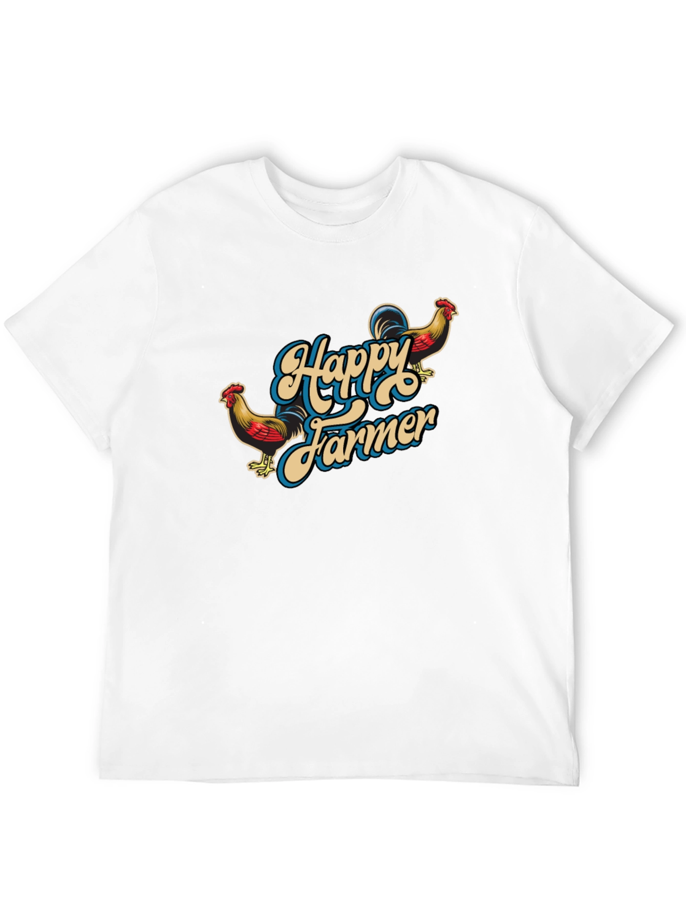 Happy Farmer Black Graphic T-Shirt