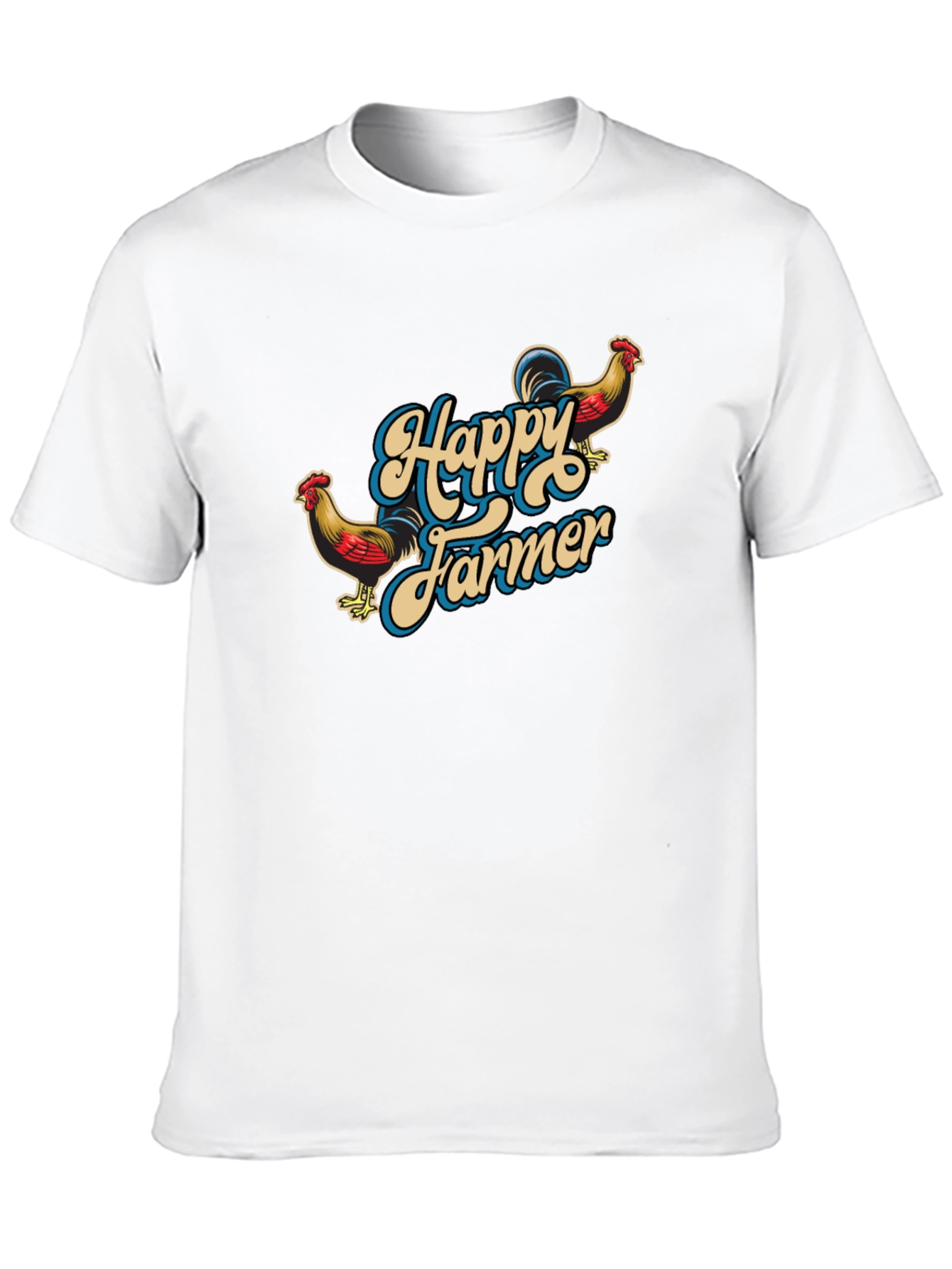 Happy Farmer Black Graphic T-Shirt