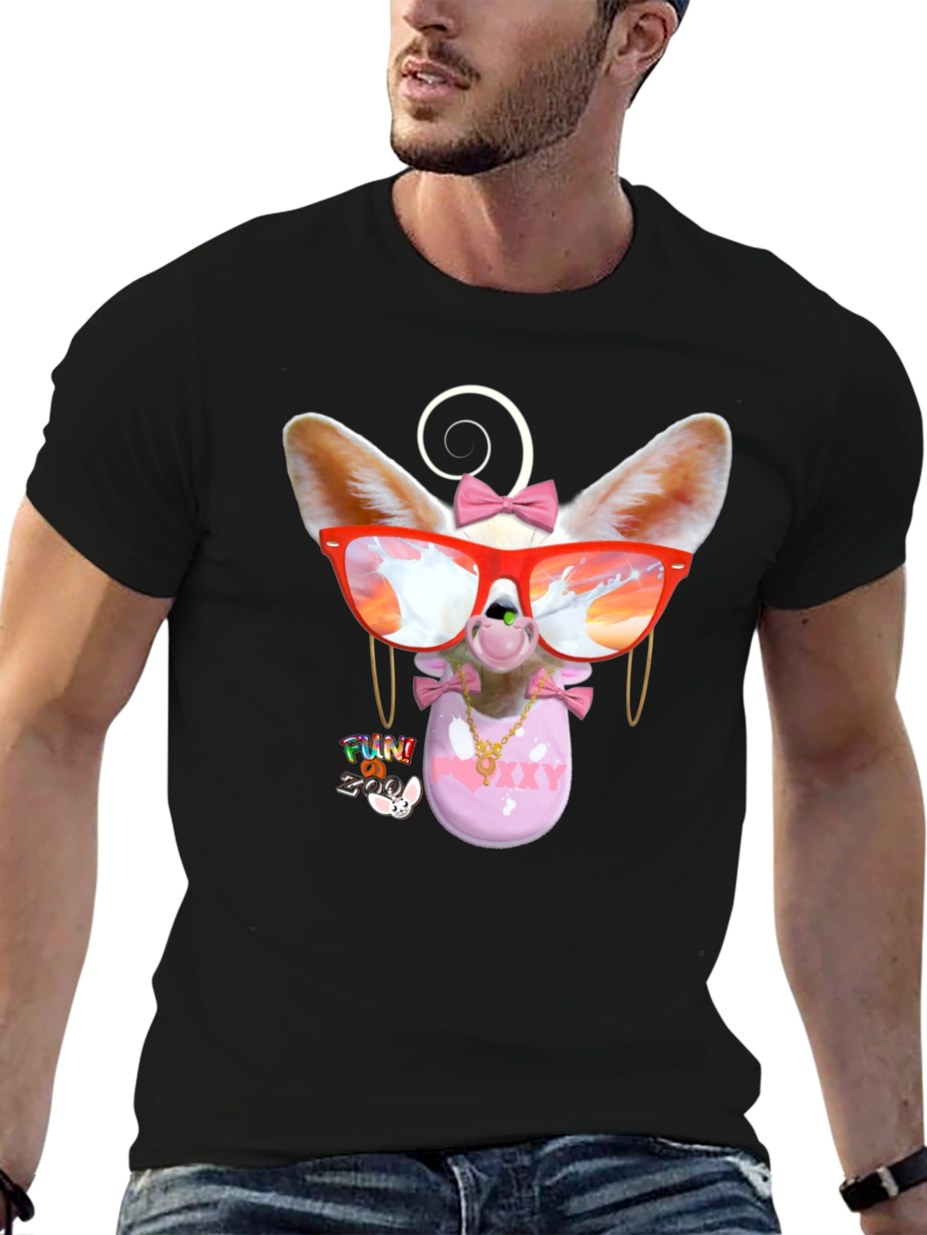 Funky Fennec Fox Graphic Tee