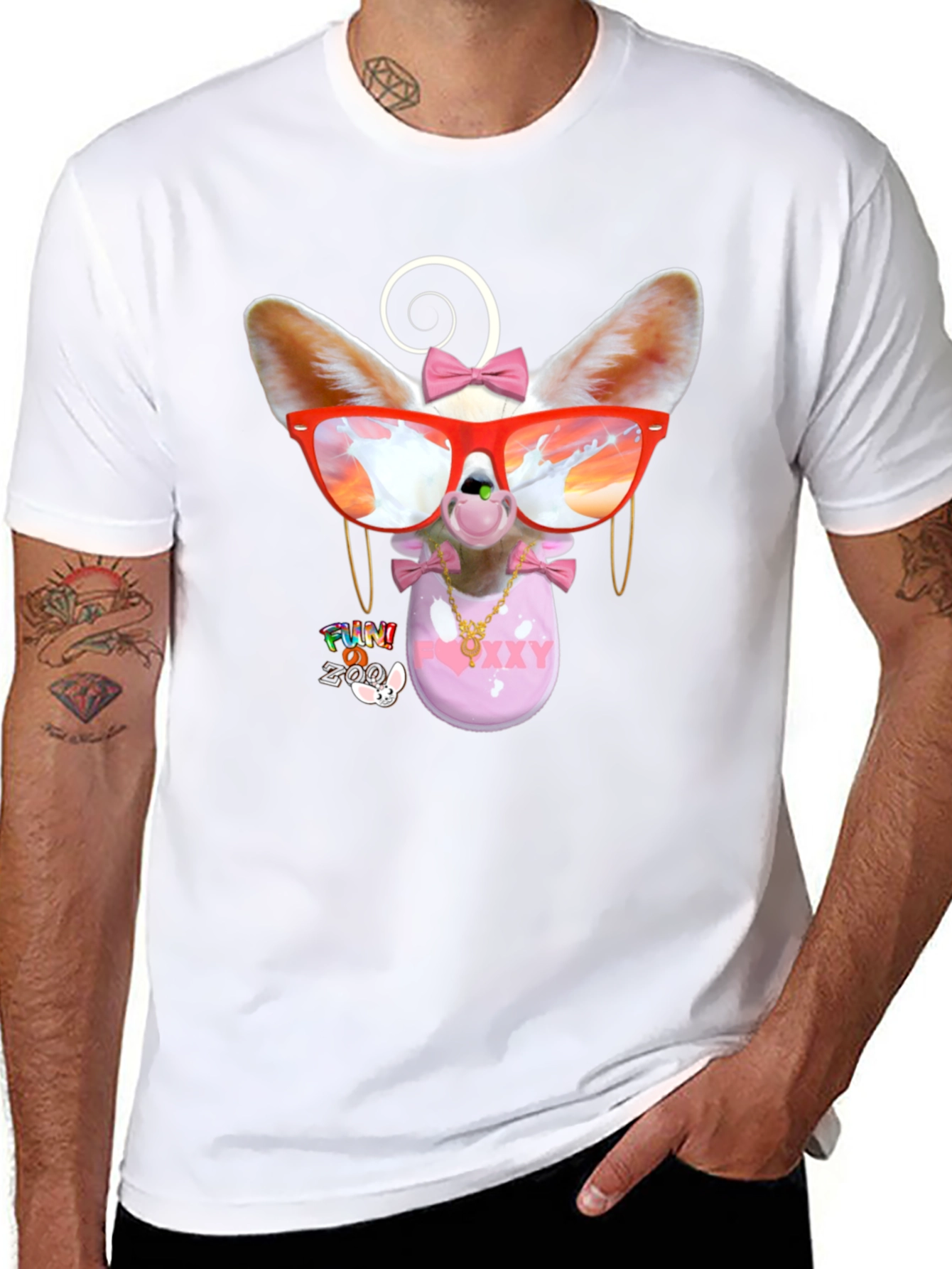 Funky Fennec Fox Graphic Tee