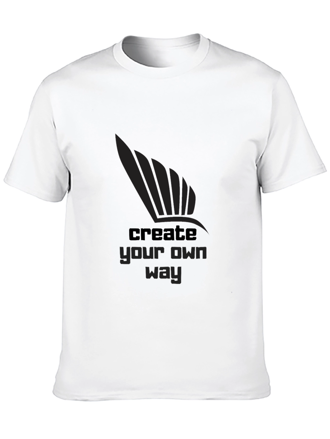 Black Create Your Own Way Graphic T-Shirt