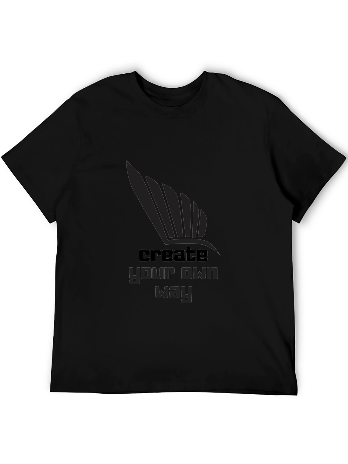 Black Create Your Own Way Graphic T-Shirt
