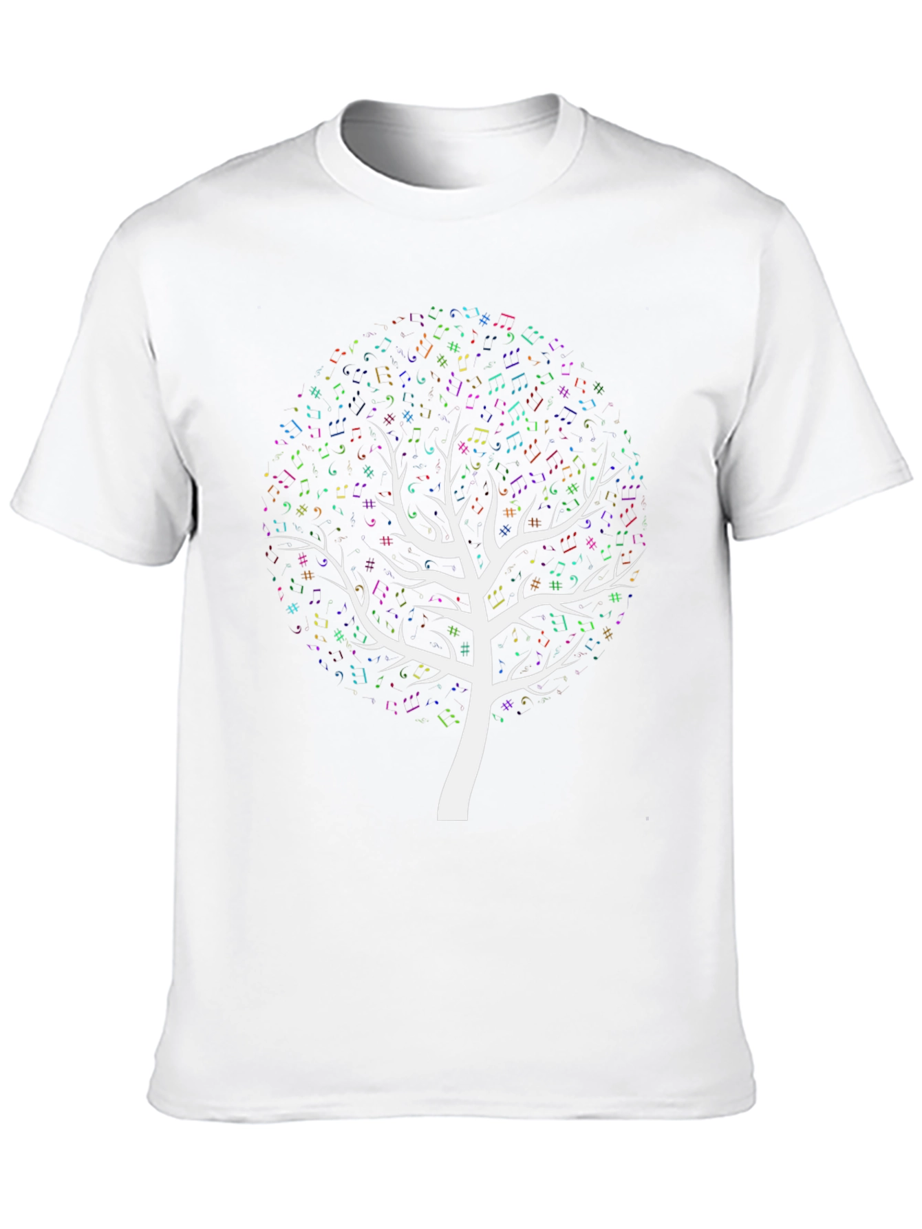 Music Notes Tree Graphic T-Shirt