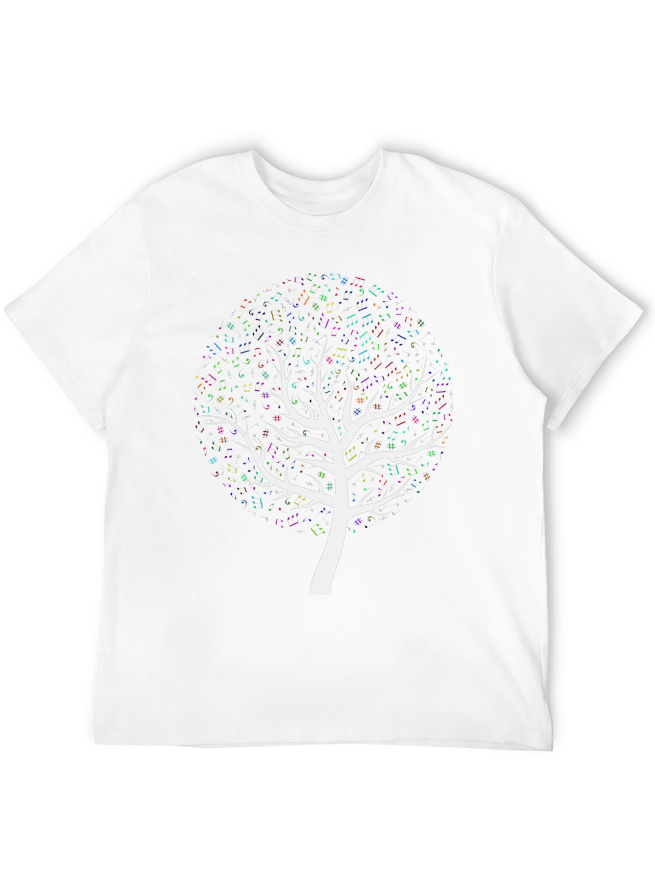 Music Notes Tree Graphic T-Shirt