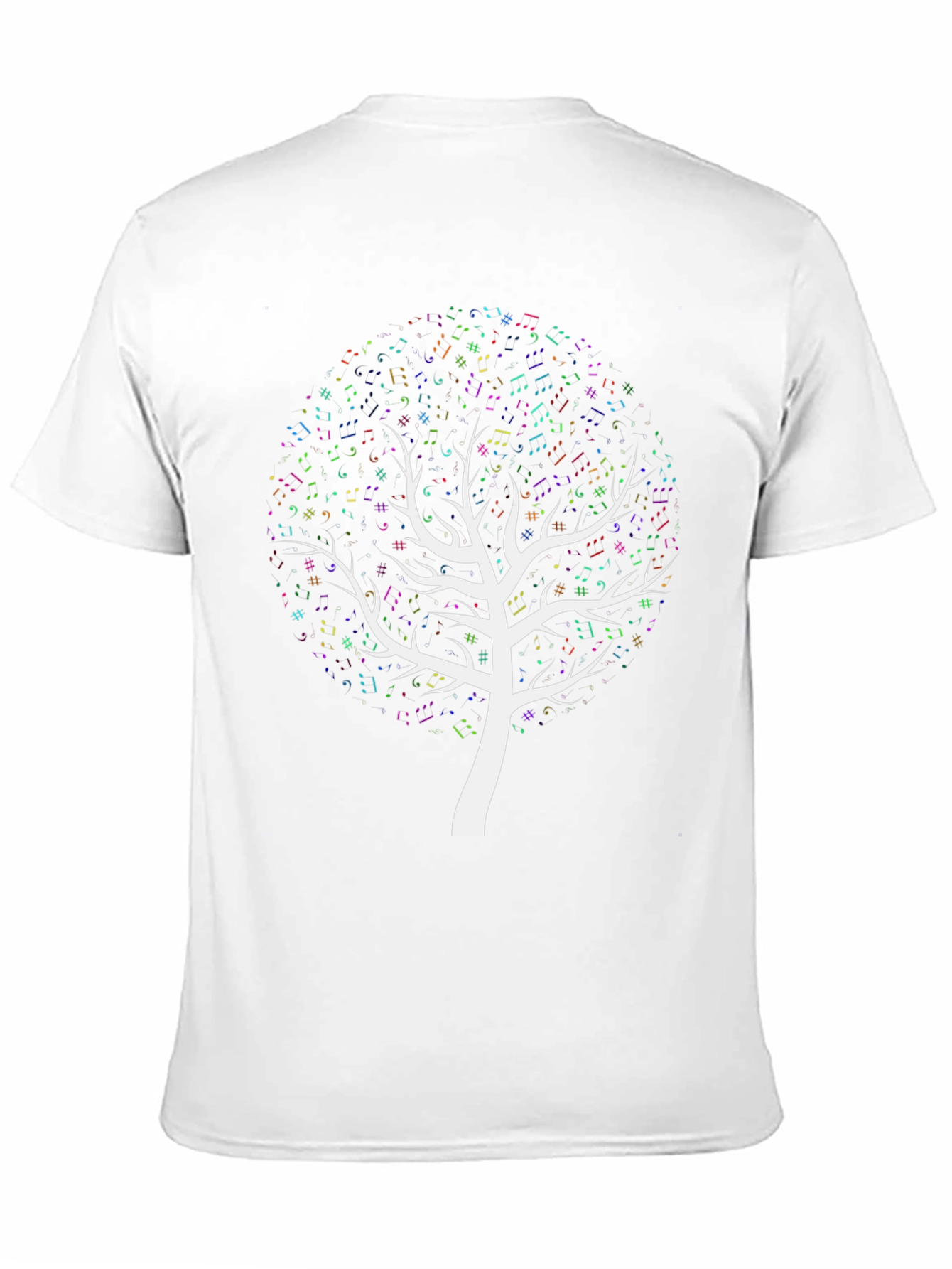 Music Notes Tree Graphic T-Shirt