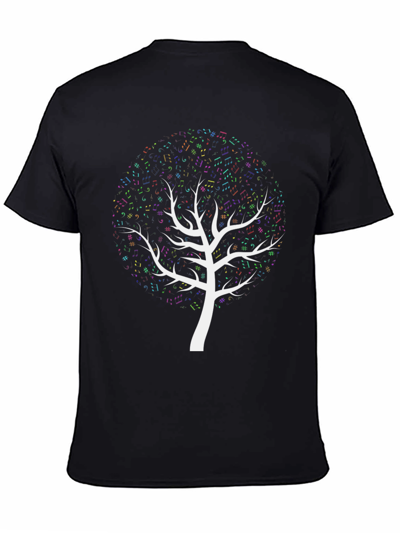 Music Notes Tree Graphic T-Shirt