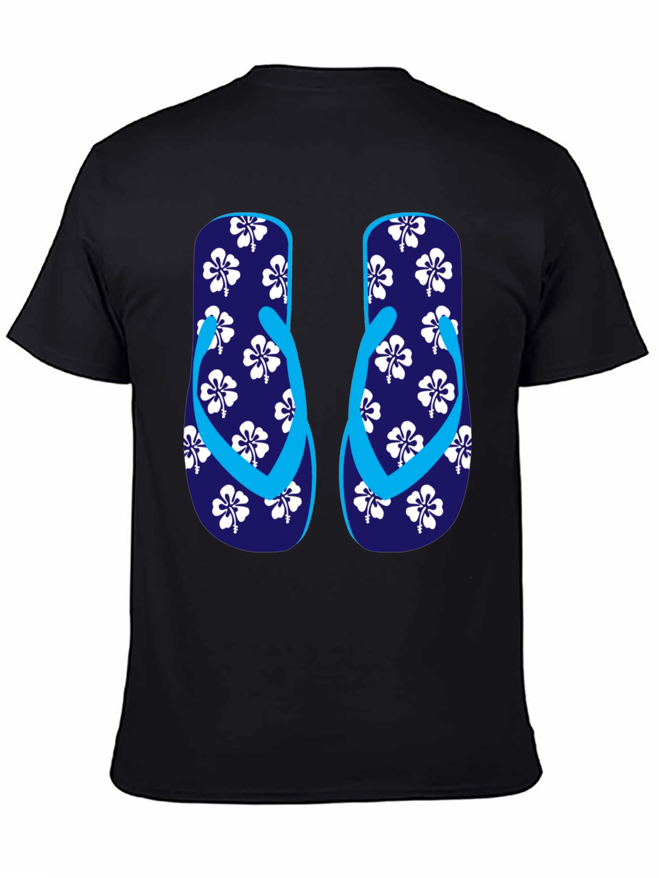 Hibiscus Flip-Flop T-Shirt - Casual Summer Style