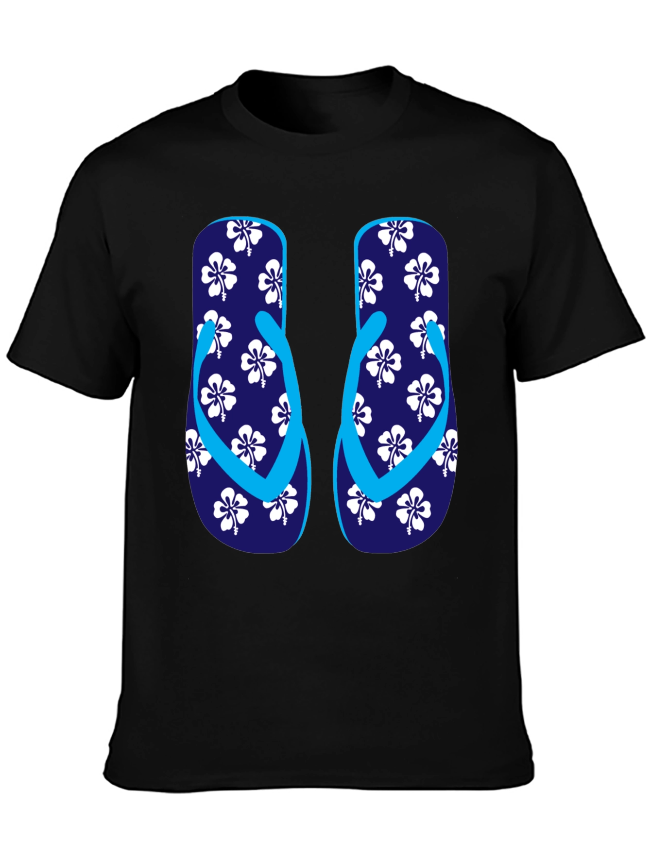 Hibiscus Flip-Flop T-Shirt - Casual Summer Style