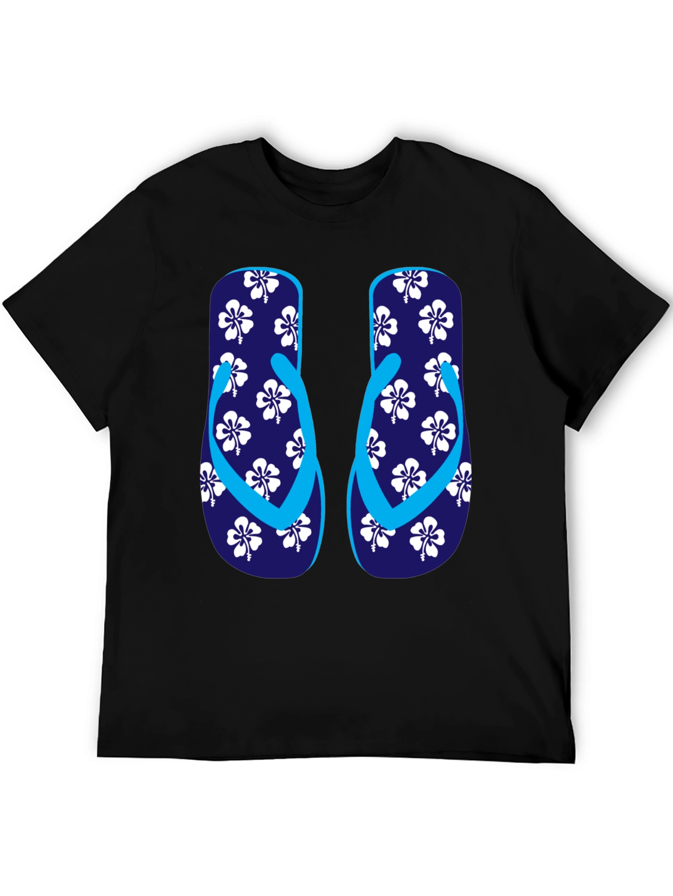 Hibiscus Flip-Flop T-Shirt - Casual Summer Style