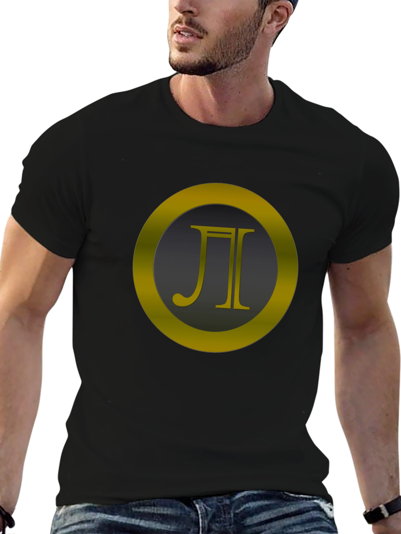 Modern Symbol Graphic Black T-Shirt
