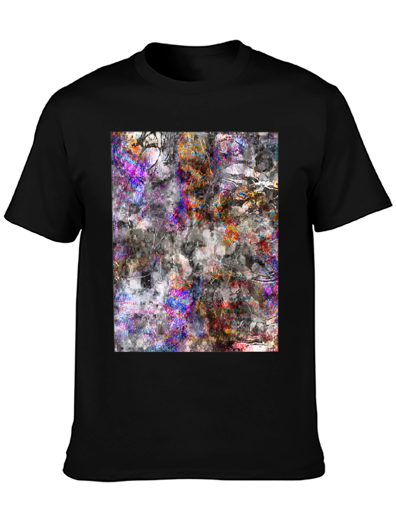 Abstract Art Tee - Black Cotton Blend