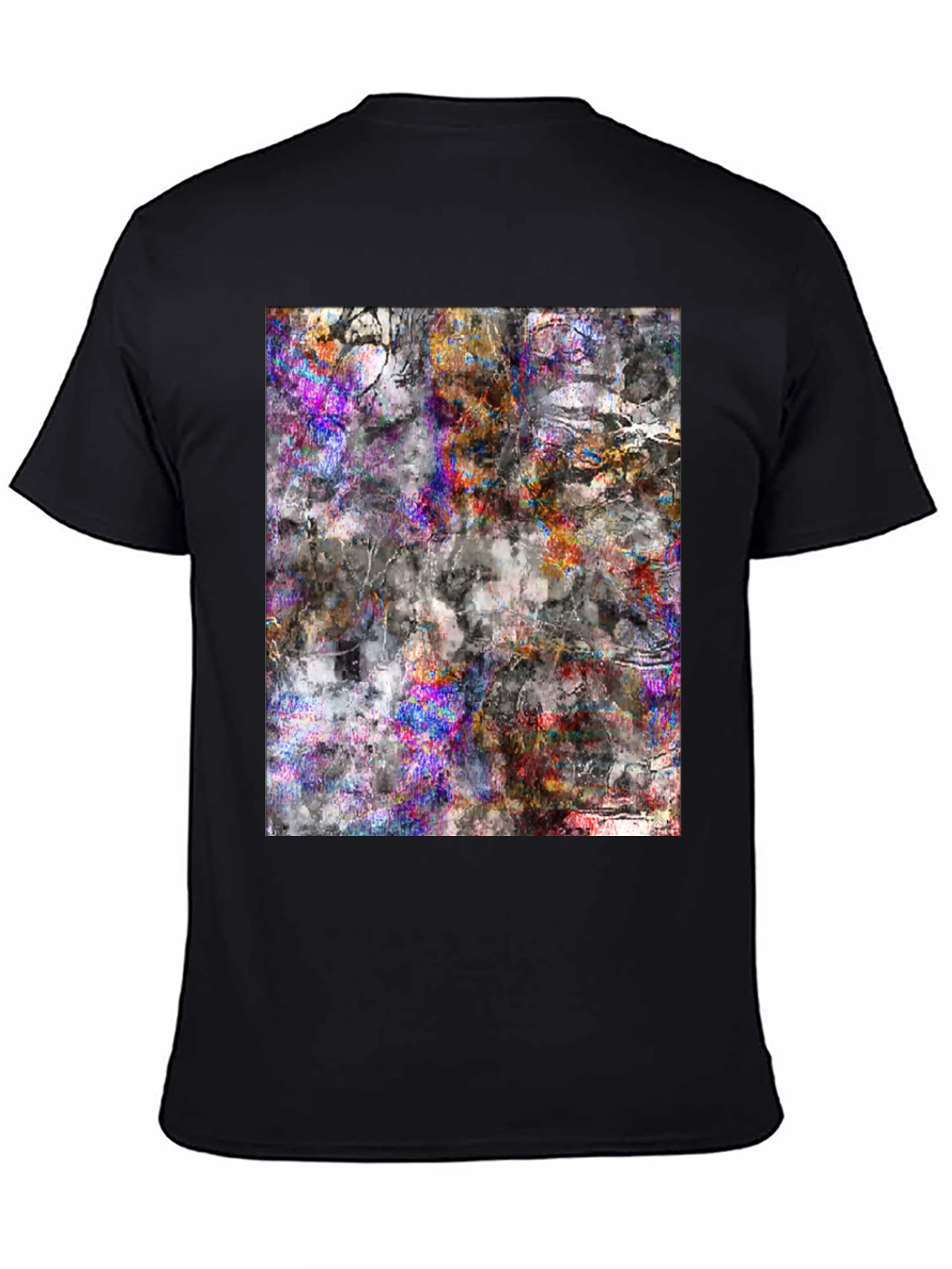 Abstract Art Tee - Black Cotton Blend