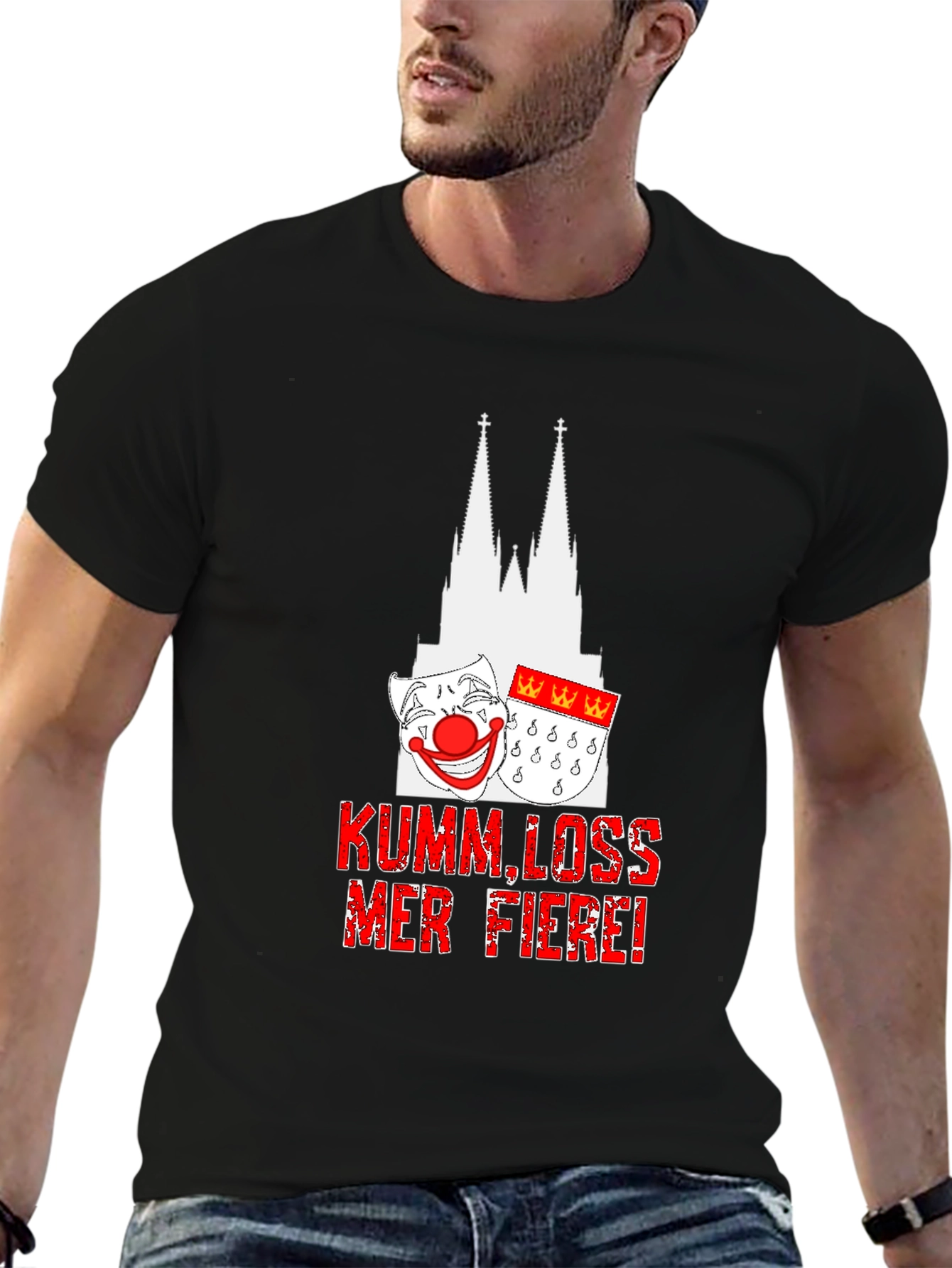 Kumm Loss Mer Fiere T-Shirt - Cologne Cathedral Design