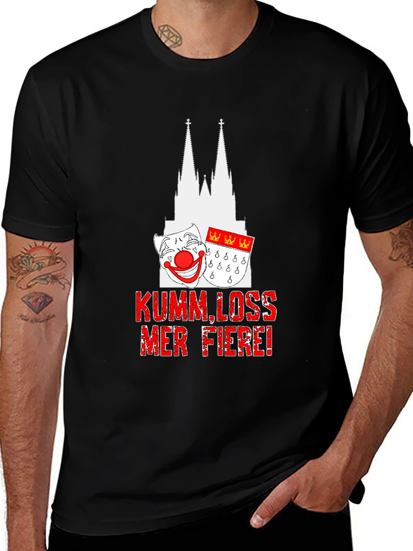 Kumm Loss Mer Fiere T-Shirt - Cologne Cathedral Design