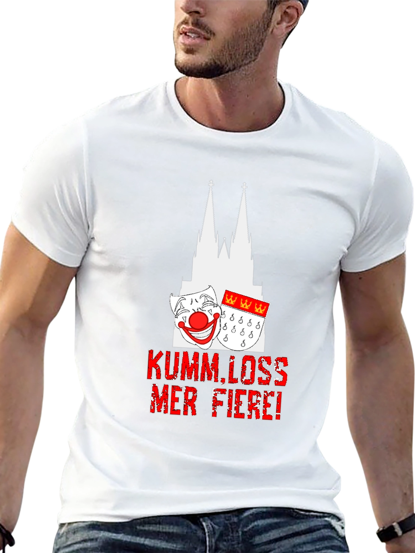Kumm Loss Mer Fiere T-Shirt - Cologne Cathedral Design
