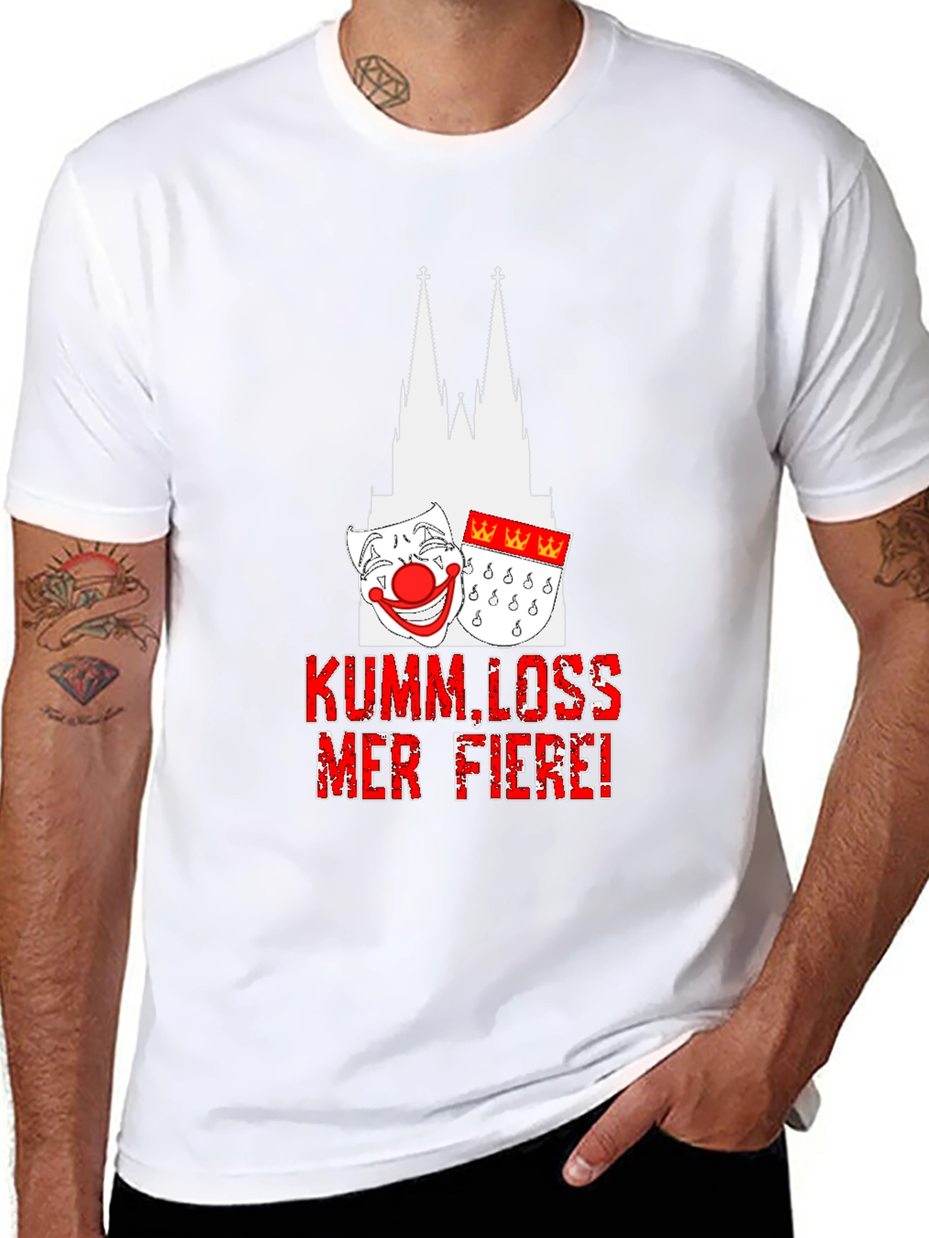 Kumm Loss Mer Fiere T-Shirt - Cologne Cathedral Design