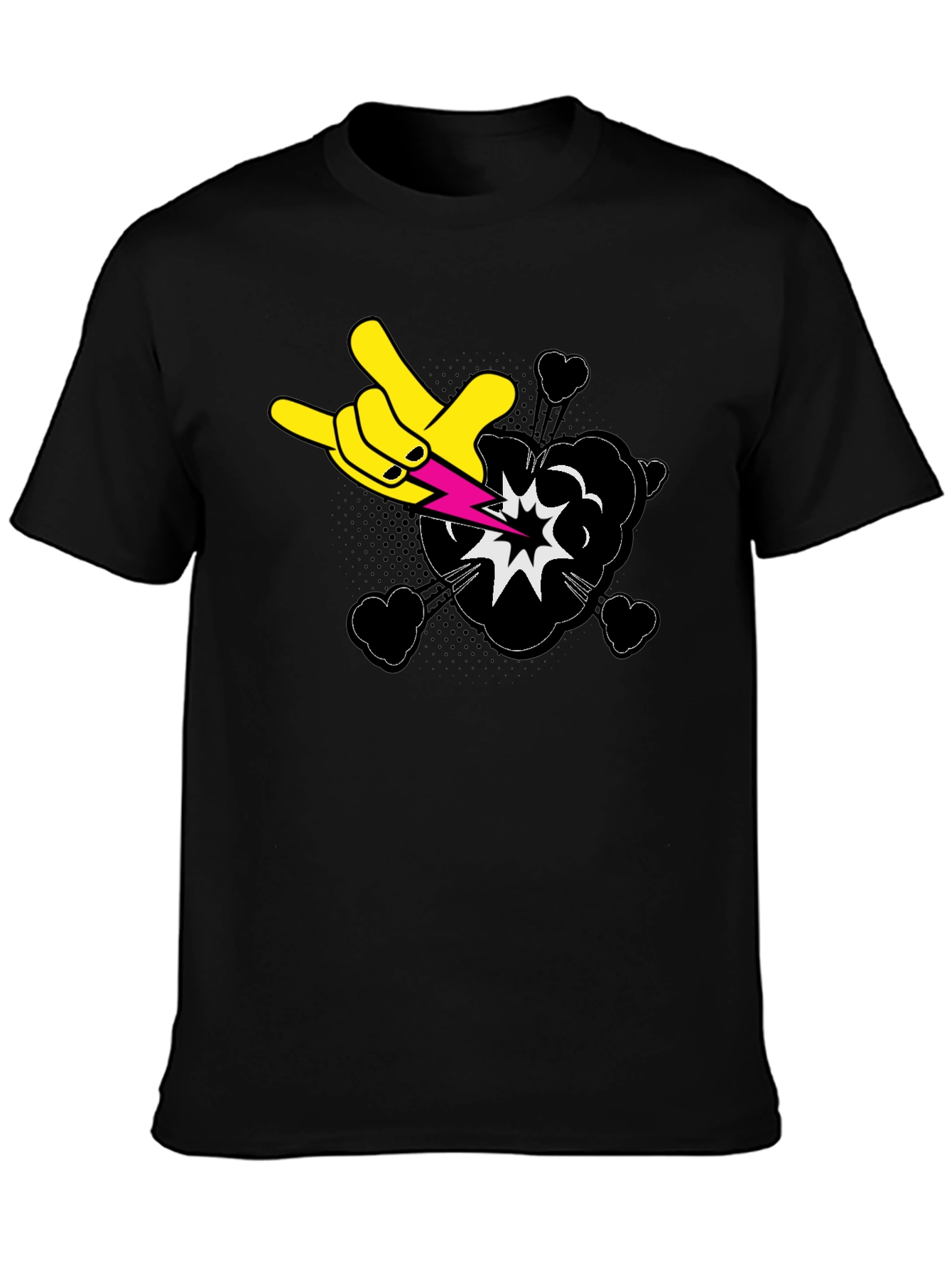 Rock On Graphic Black T-Shirt