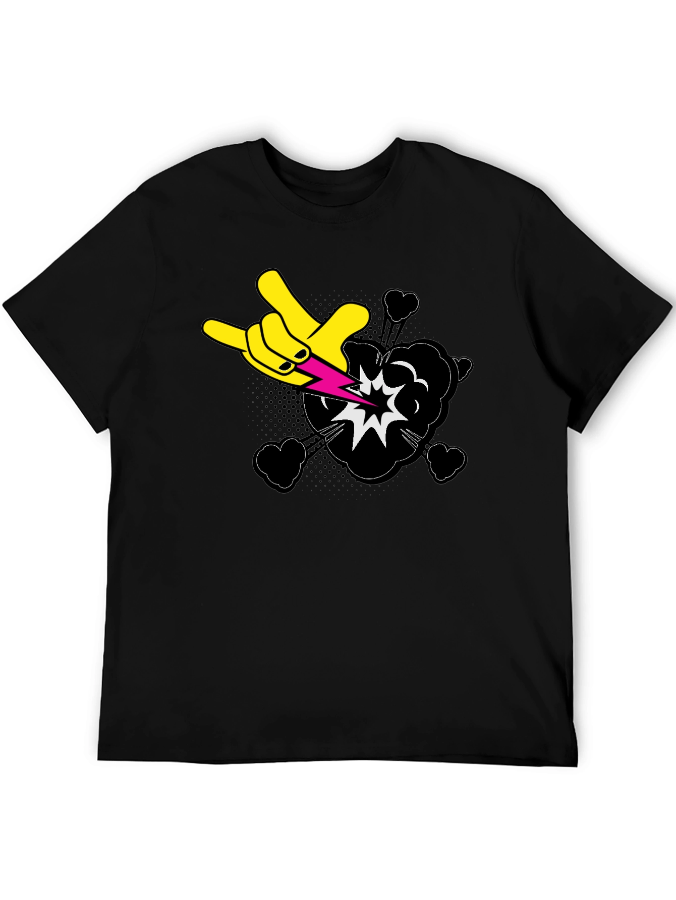 Rock On Graphic Black T-Shirt