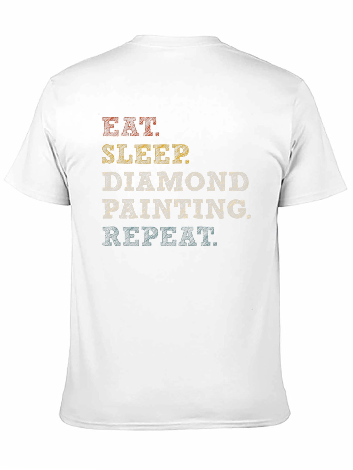 Eat Sleep Diamond Painting Repeat Black Graphic T-Shirt