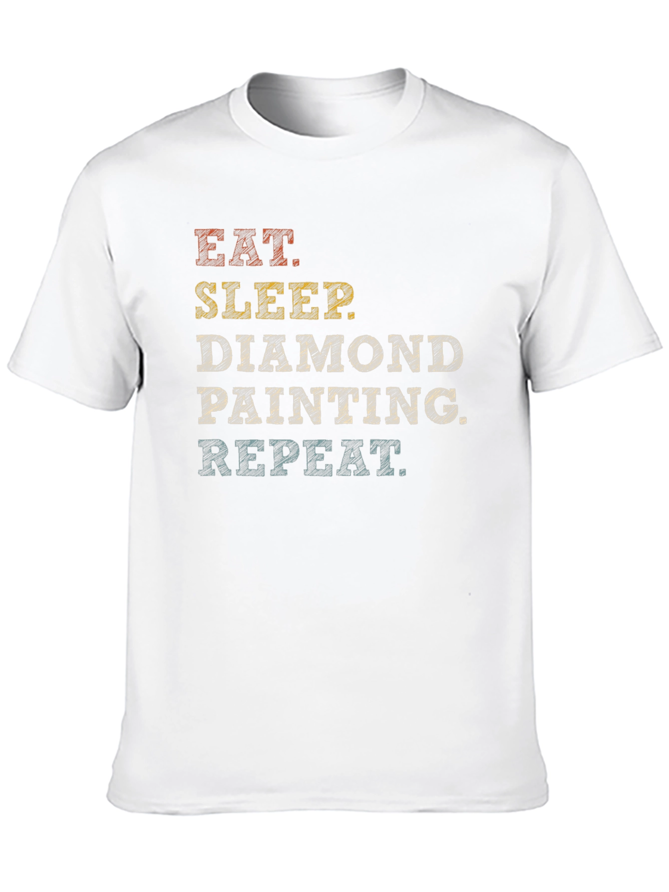 Eat Sleep Diamond Painting Repeat Black Graphic T-Shirt