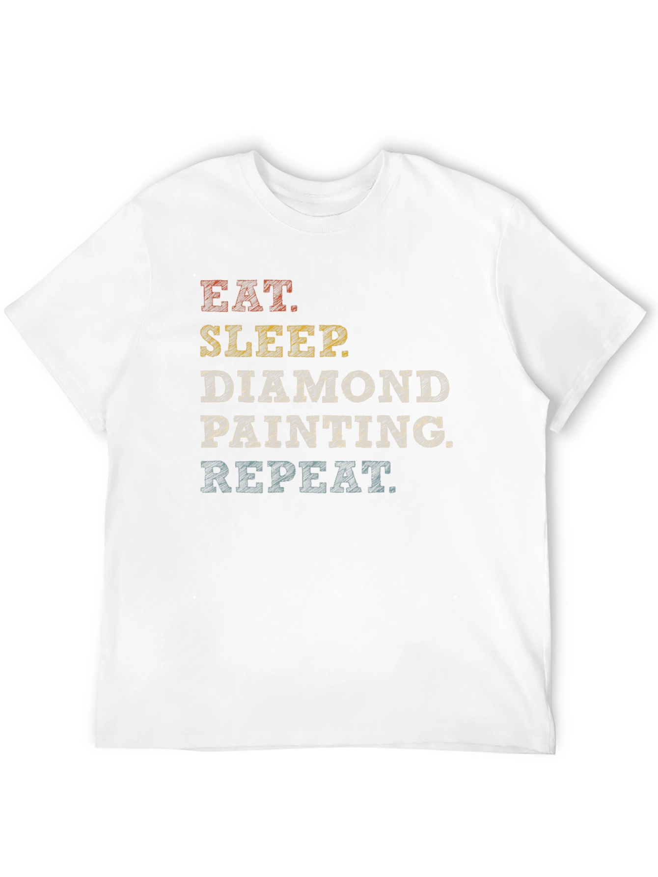 Eat Sleep Diamond Painting Repeat Black Graphic T-Shirt