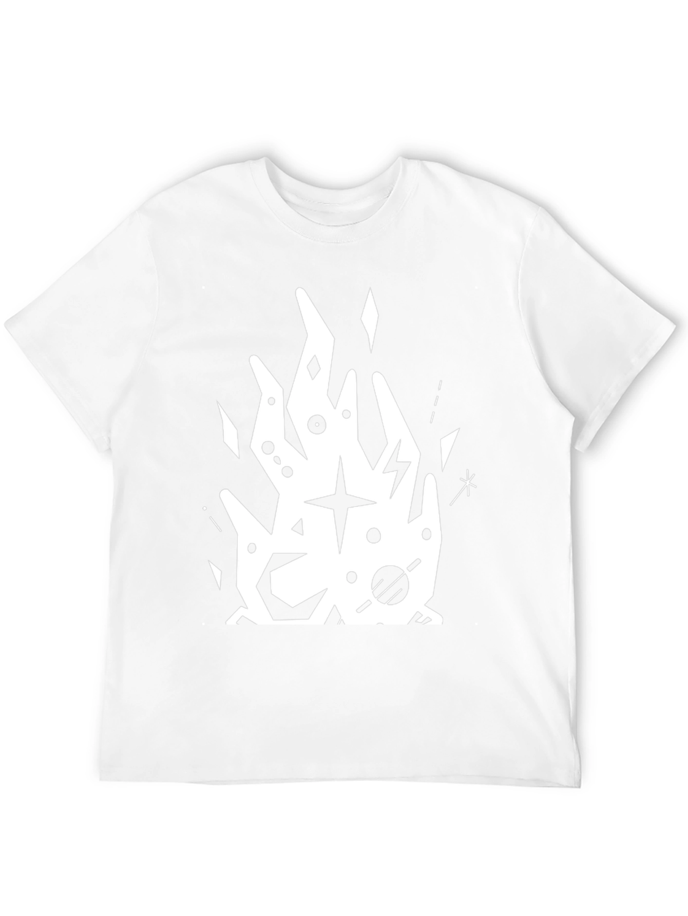 Abstract Graphic Tee - Black Cotton T-Shirt