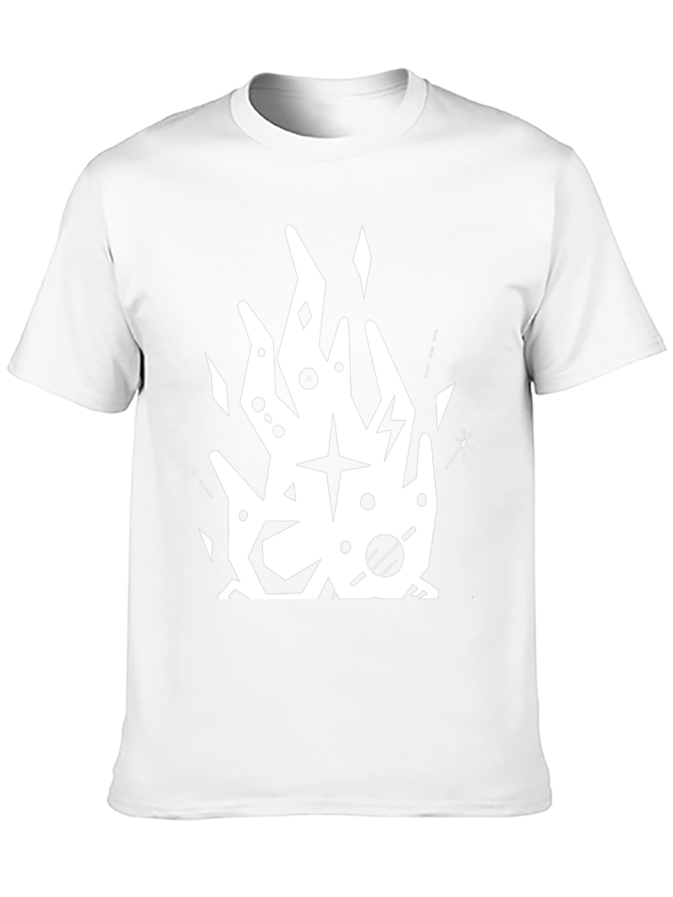 Abstract Graphic Tee - Black Cotton T-Shirt