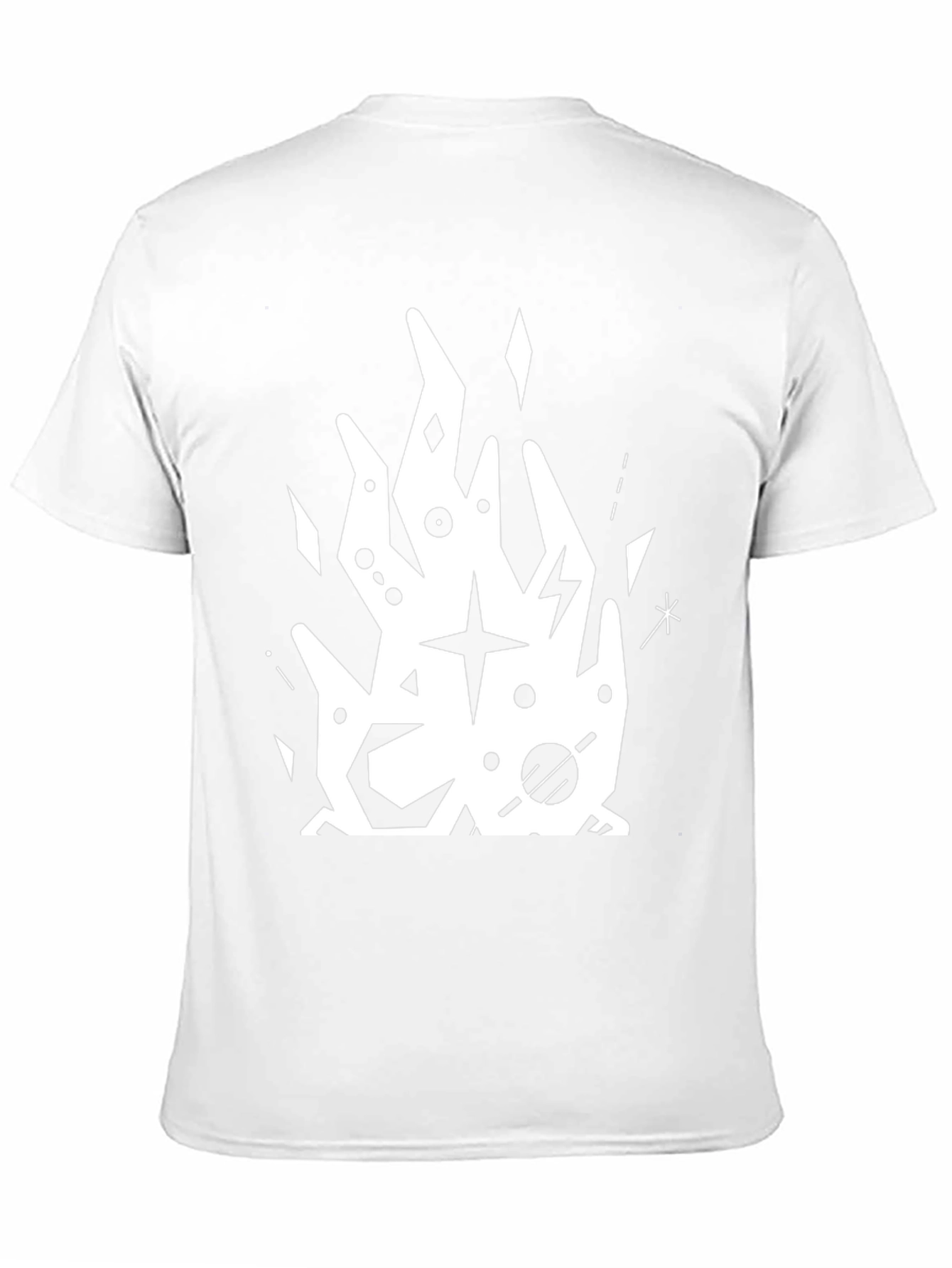 Abstract Graphic Tee - Black Cotton T-Shirt
