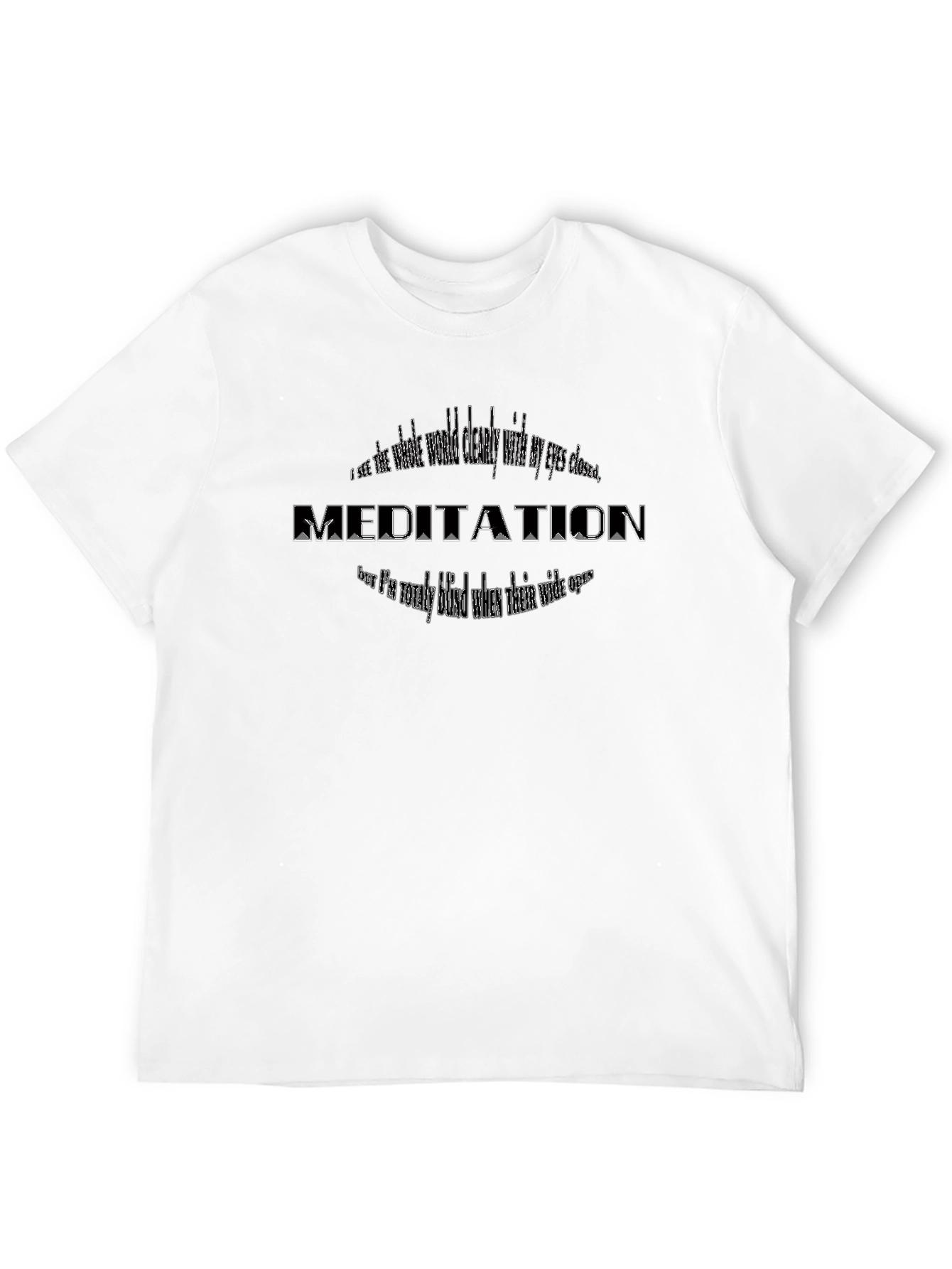 Meditation Graphic Tee - Black Cotton Blend