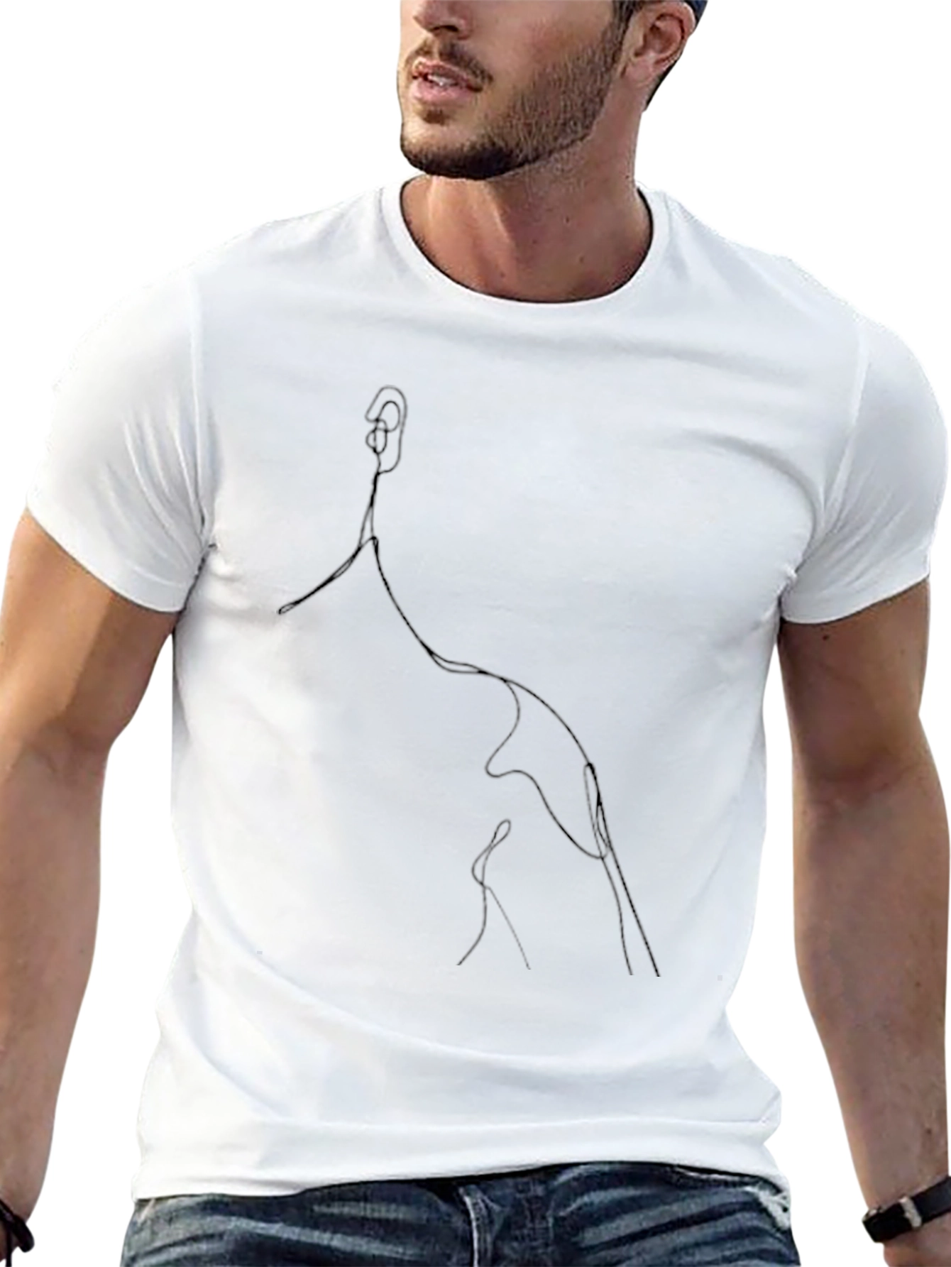 Abstract Line Art T-Shirt