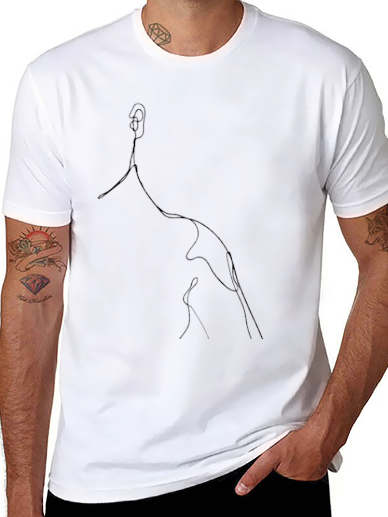 Abstract Line Art T-Shirt