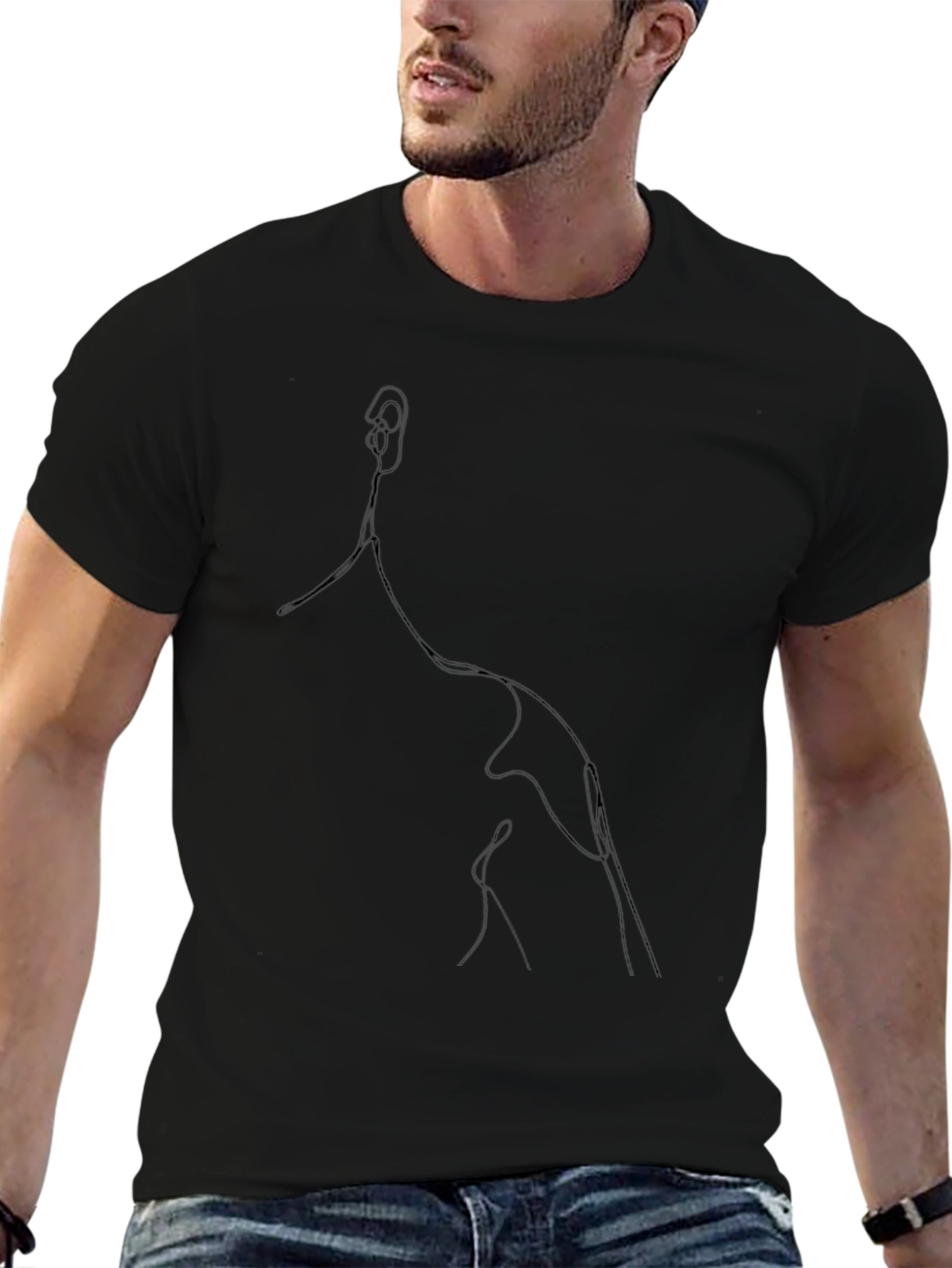 Abstract Line Art T-Shirt