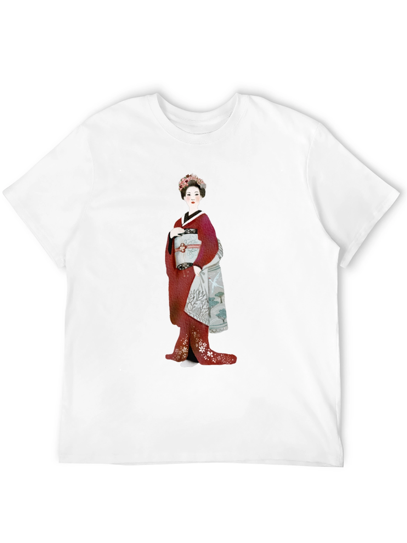 Geisha Graphic Tee - Elegant Japanese Art Shirt