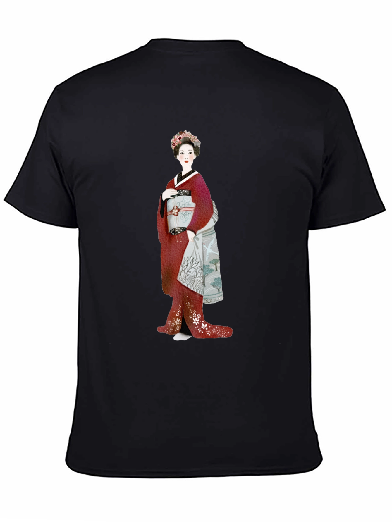 Geisha Graphic Tee - Elegant Japanese Art Shirt