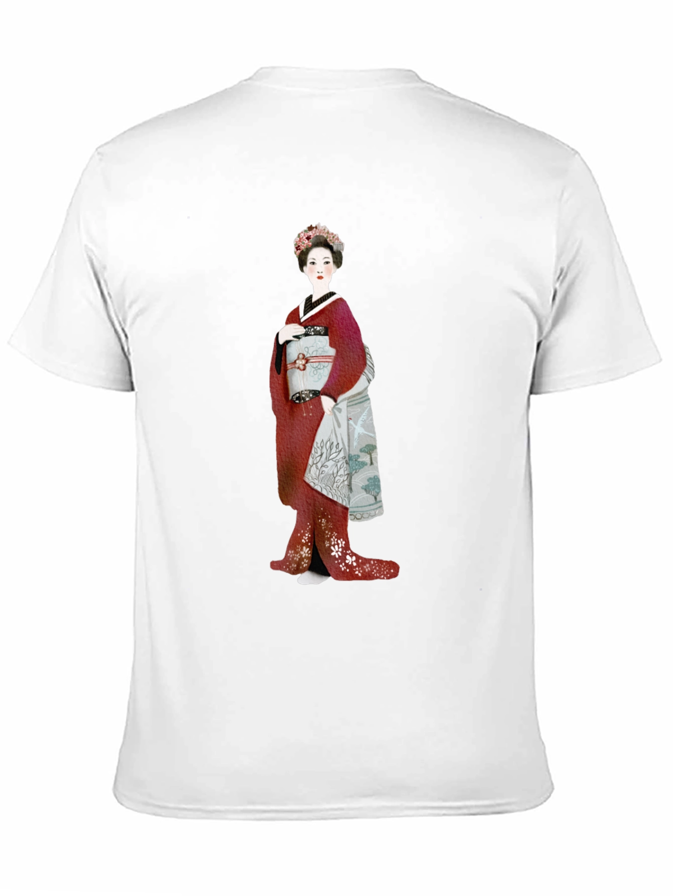 Geisha Graphic Tee - Elegant Japanese Art Shirt