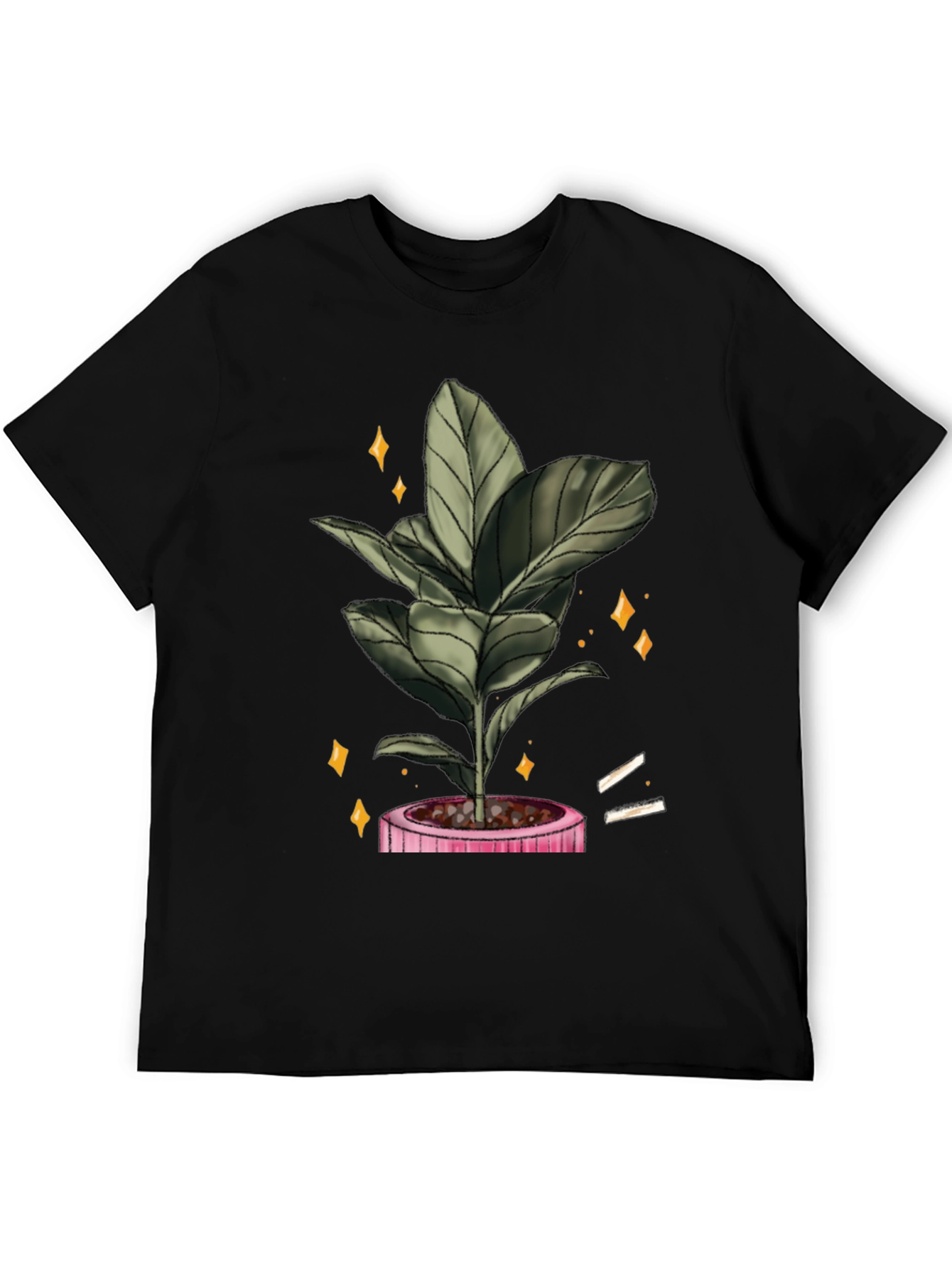 Plant Graphic Black T-Shirt