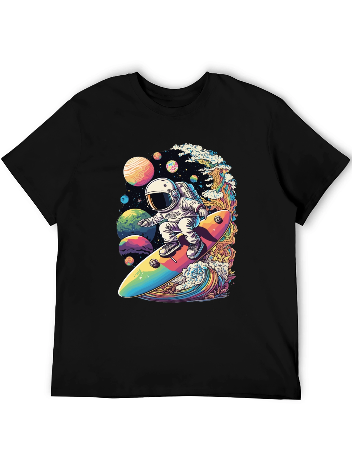 Astronaut Surfing Planets T-Shirt