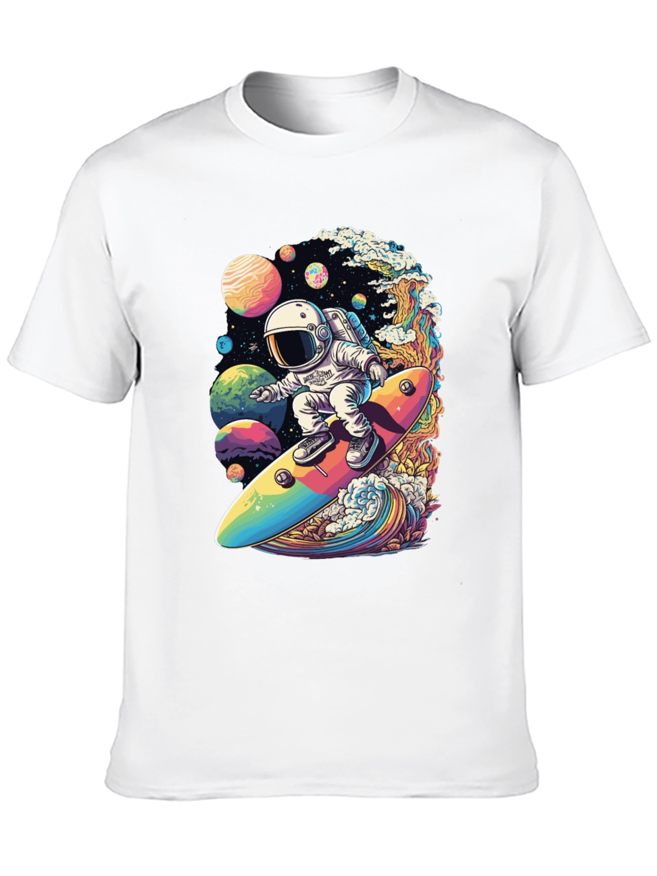 Astronaut Surfing Planets T-Shirt
