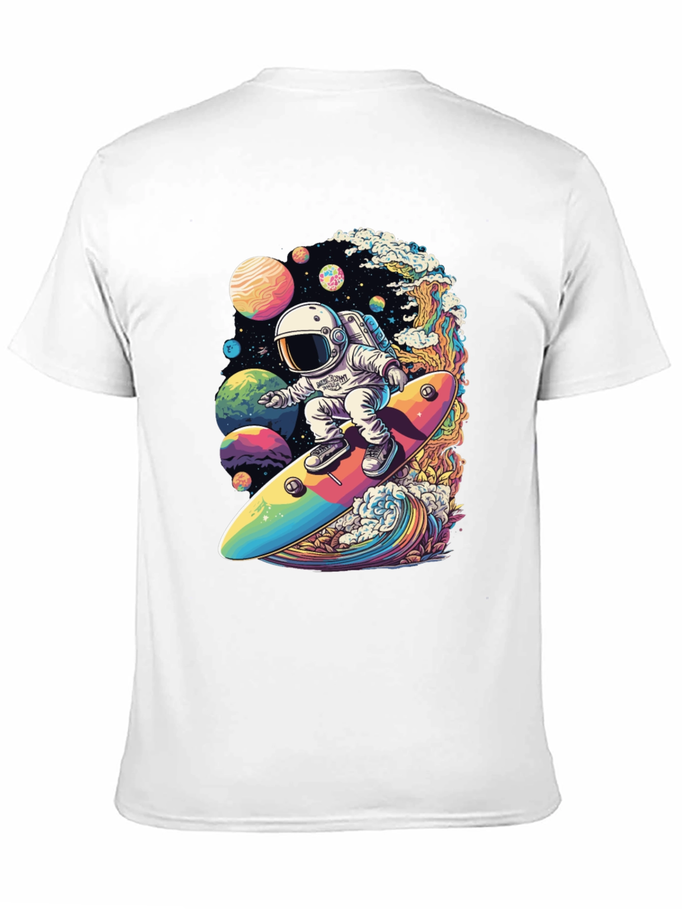 Astronaut Surfing Planets T-Shirt