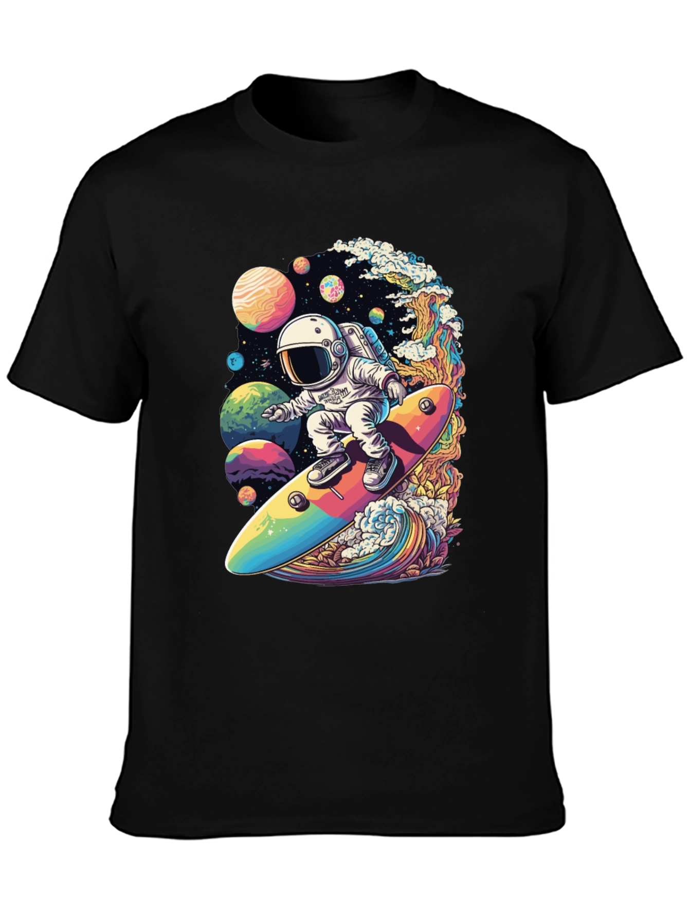 Astronaut Surfing Planets T-Shirt