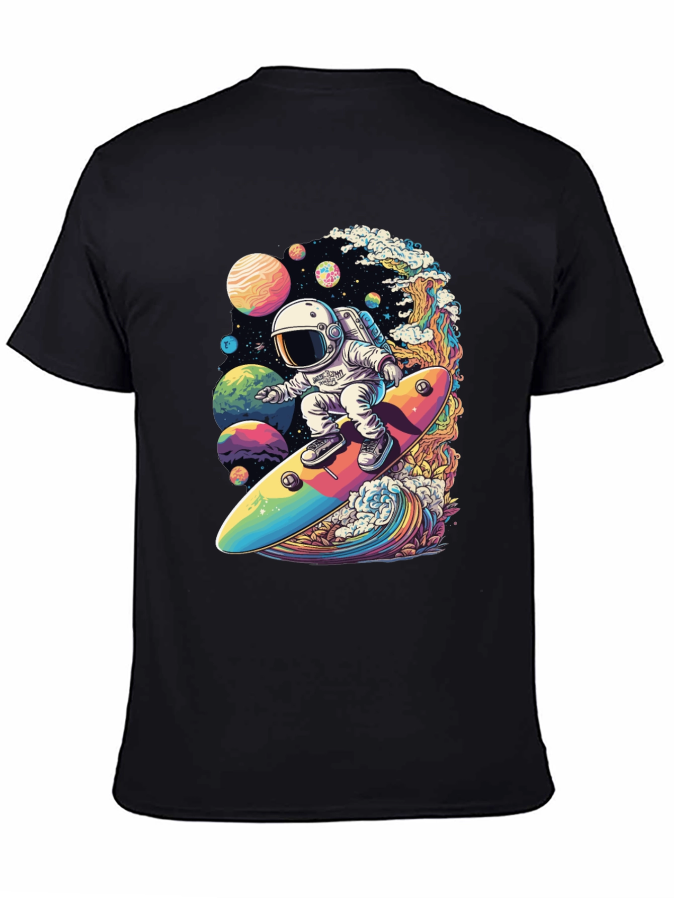 Astronaut Surfing Planets T-Shirt