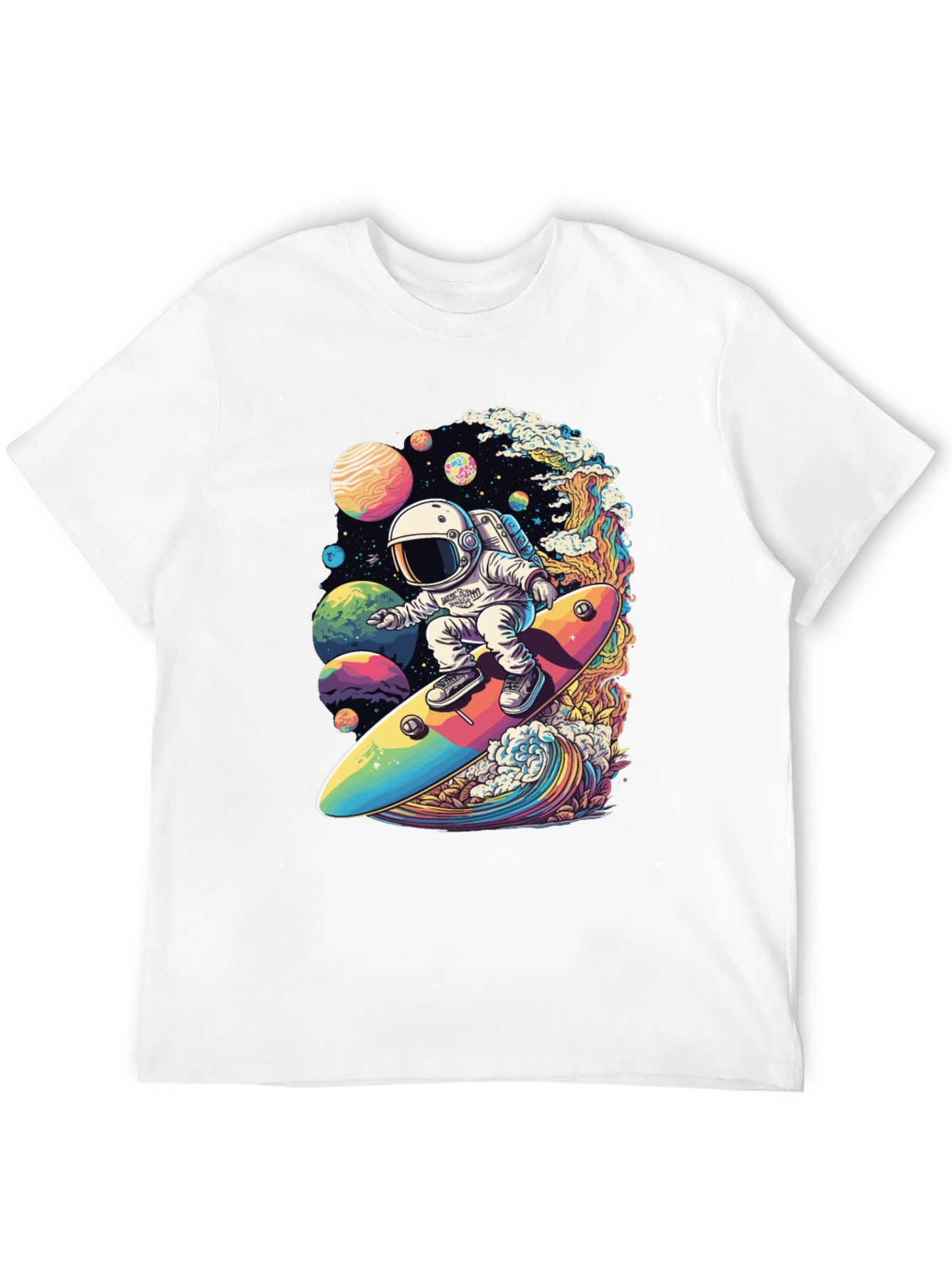 Astronaut Surfing Planets T-Shirt