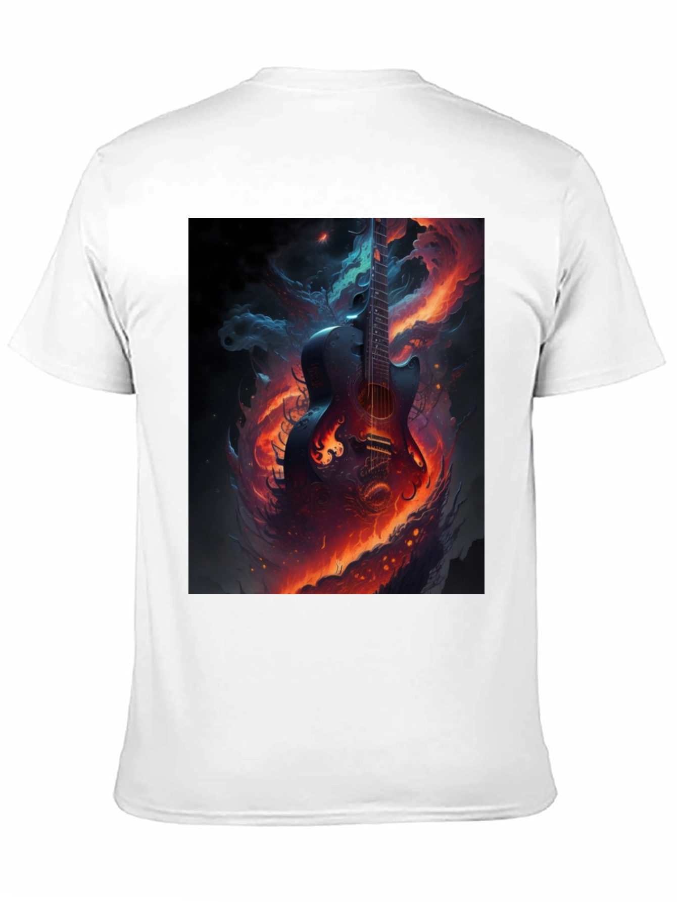 Fiery Guitar Graphic Tee