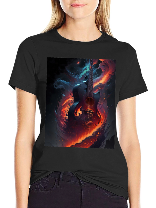 Fiery Guitar Graphic Tee
