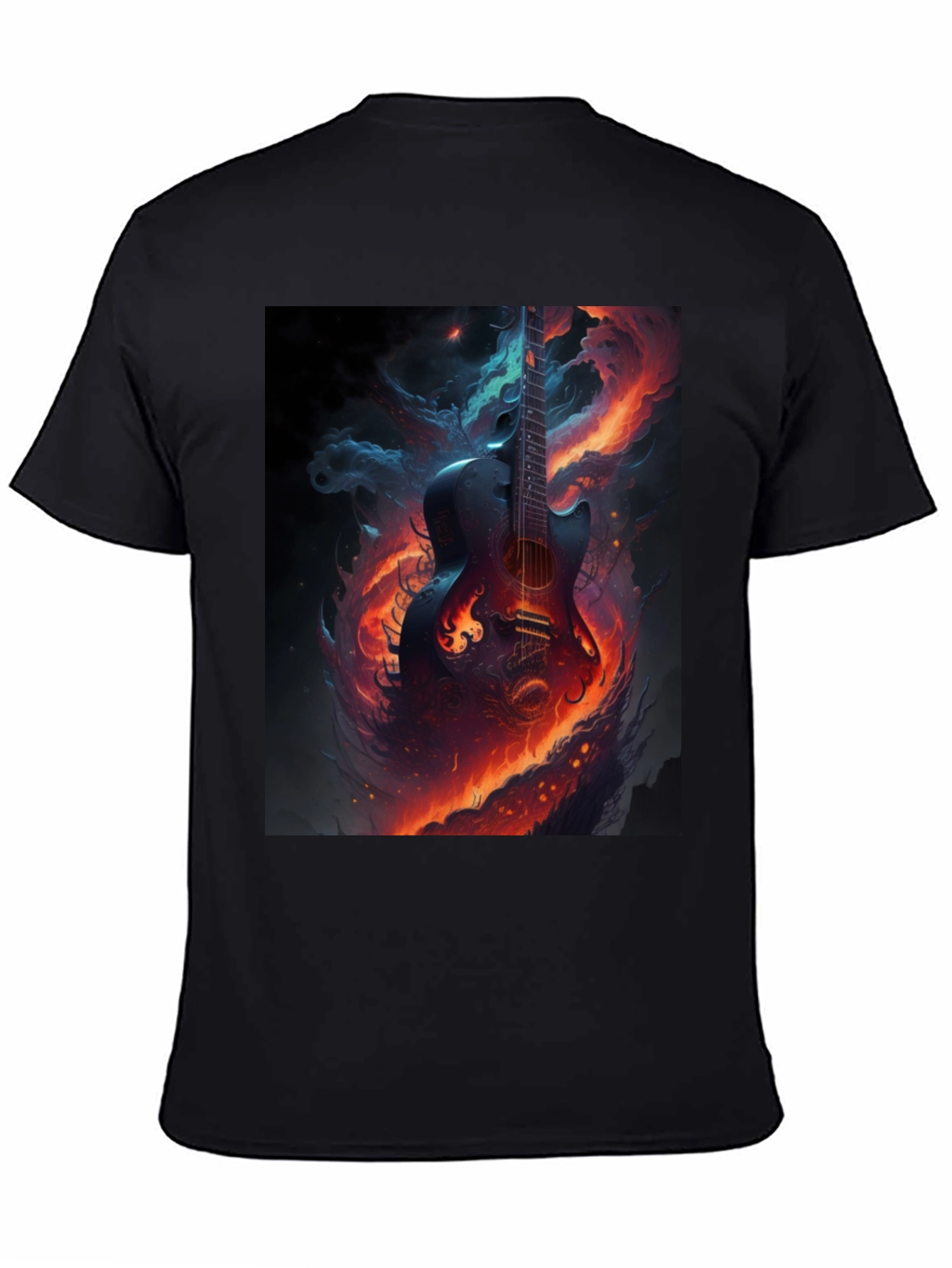 Fiery Guitar Graphic Tee