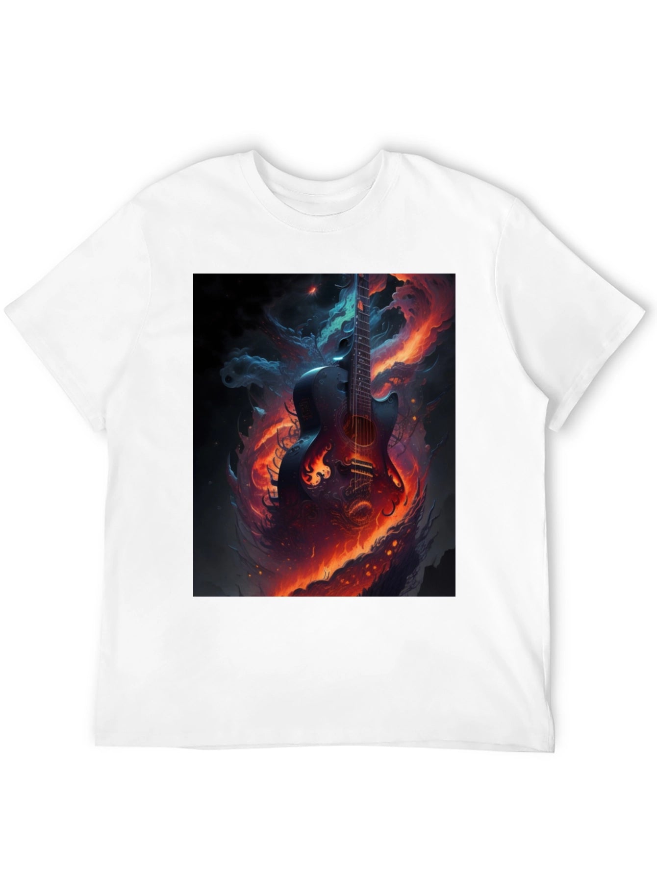 Fiery Guitar Graphic Tee