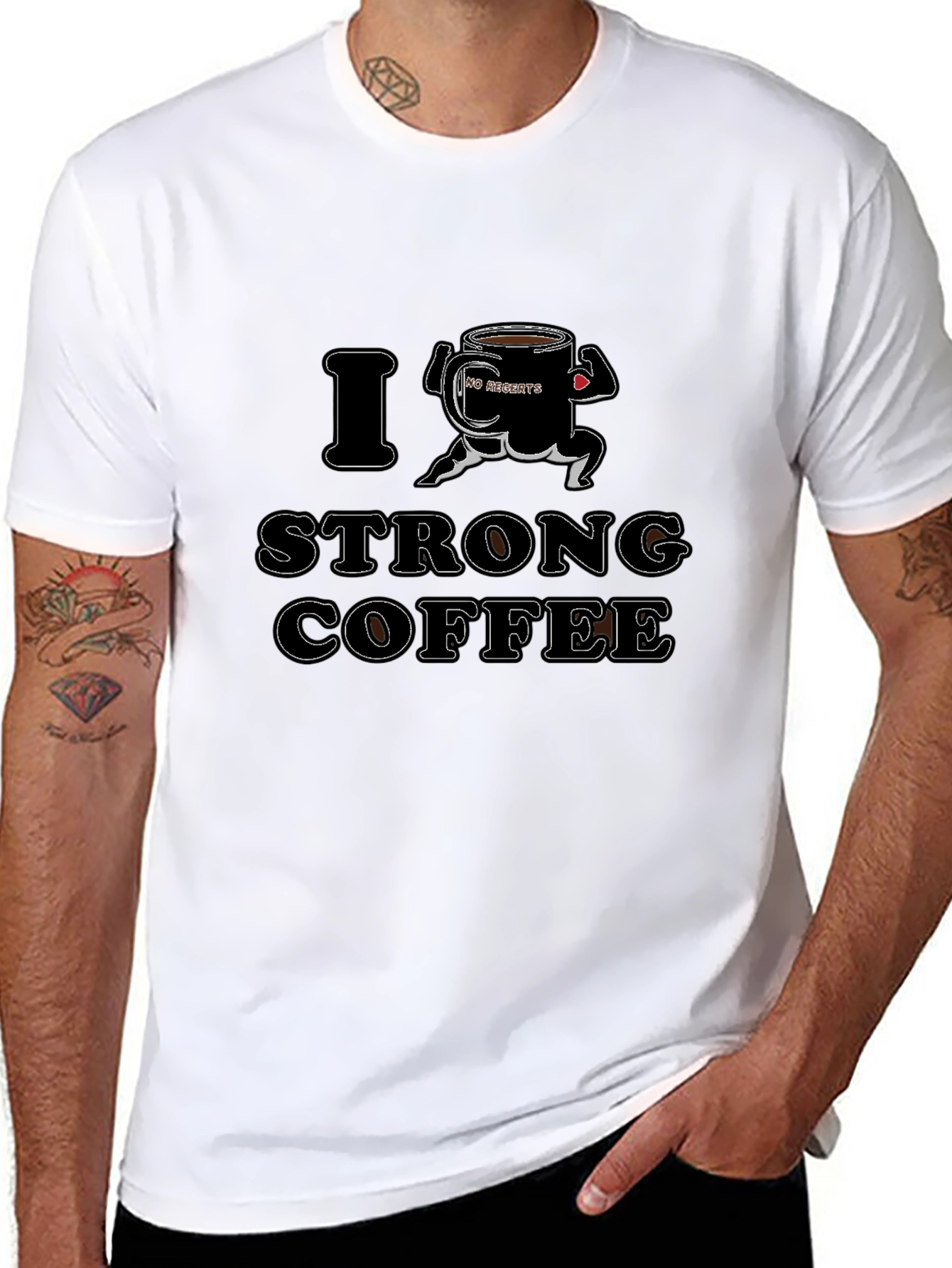 I Love Strong Coffee Graphic Tee