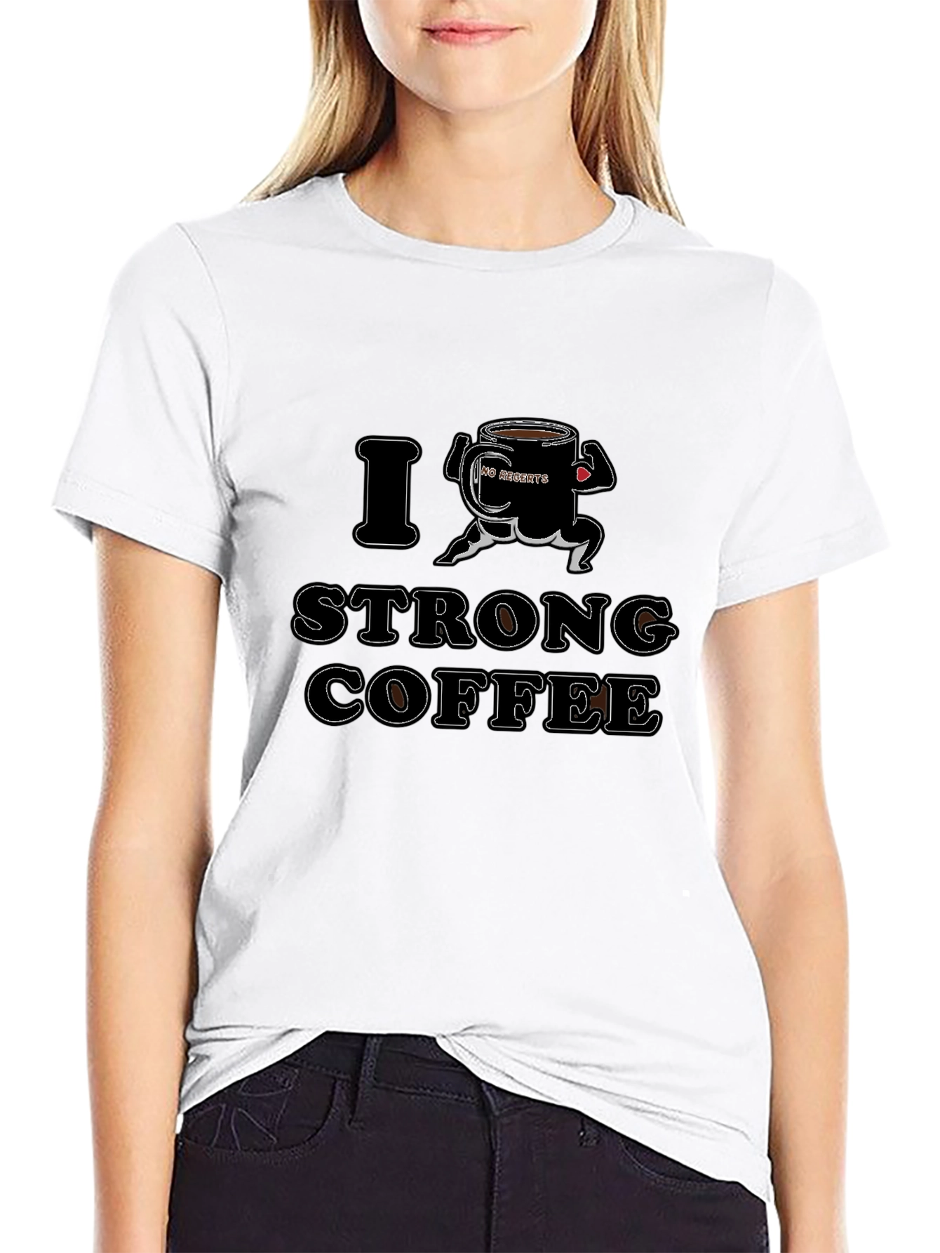 I Love Strong Coffee Graphic Tee