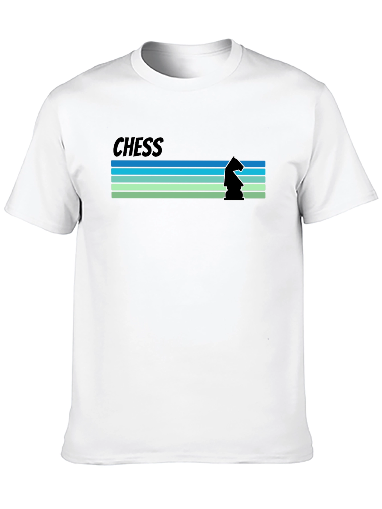 Chess Knight Graphic Tee - Retro Style Mens T-Shirt